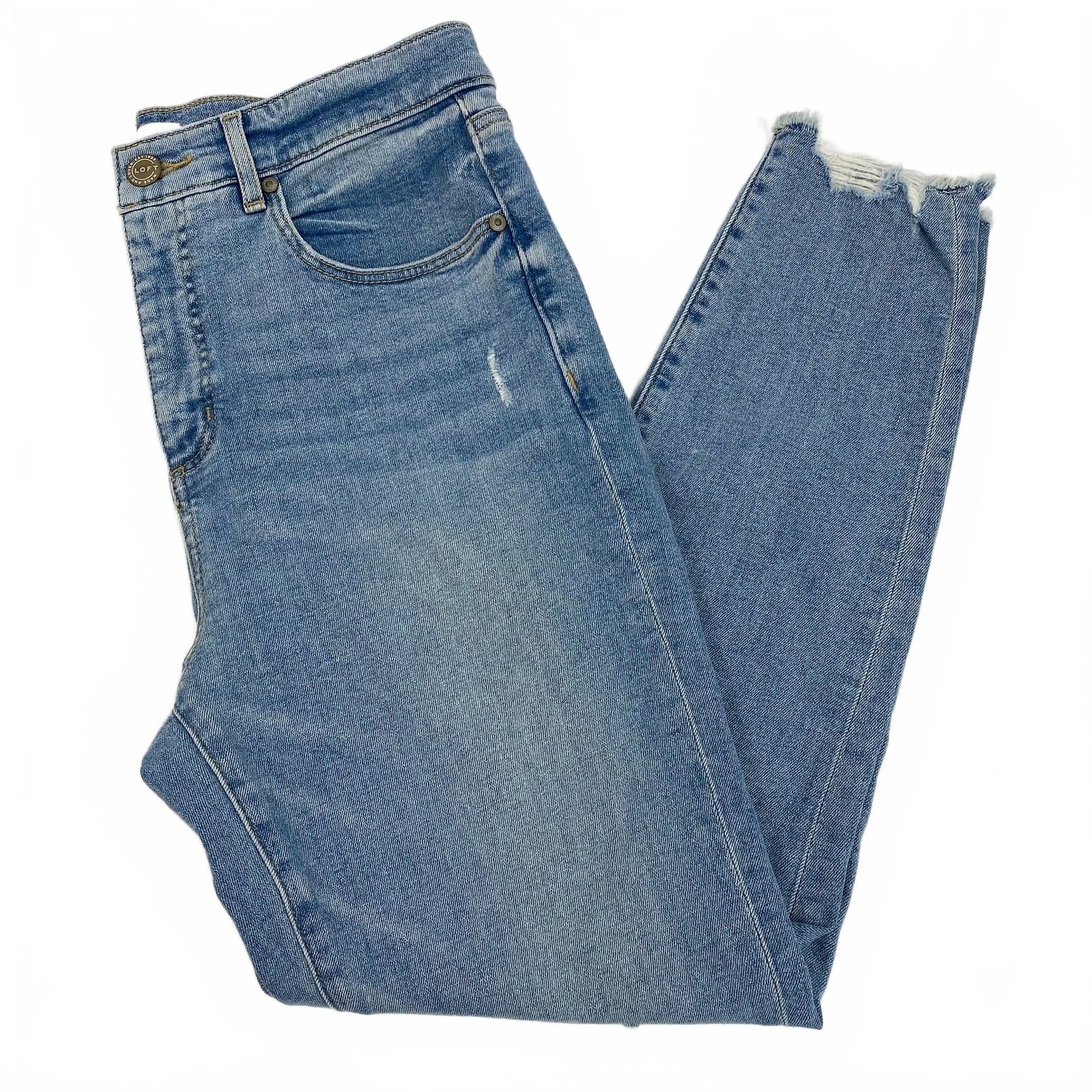 LOFT Blue Light Wash High Waist Skinny Jeans