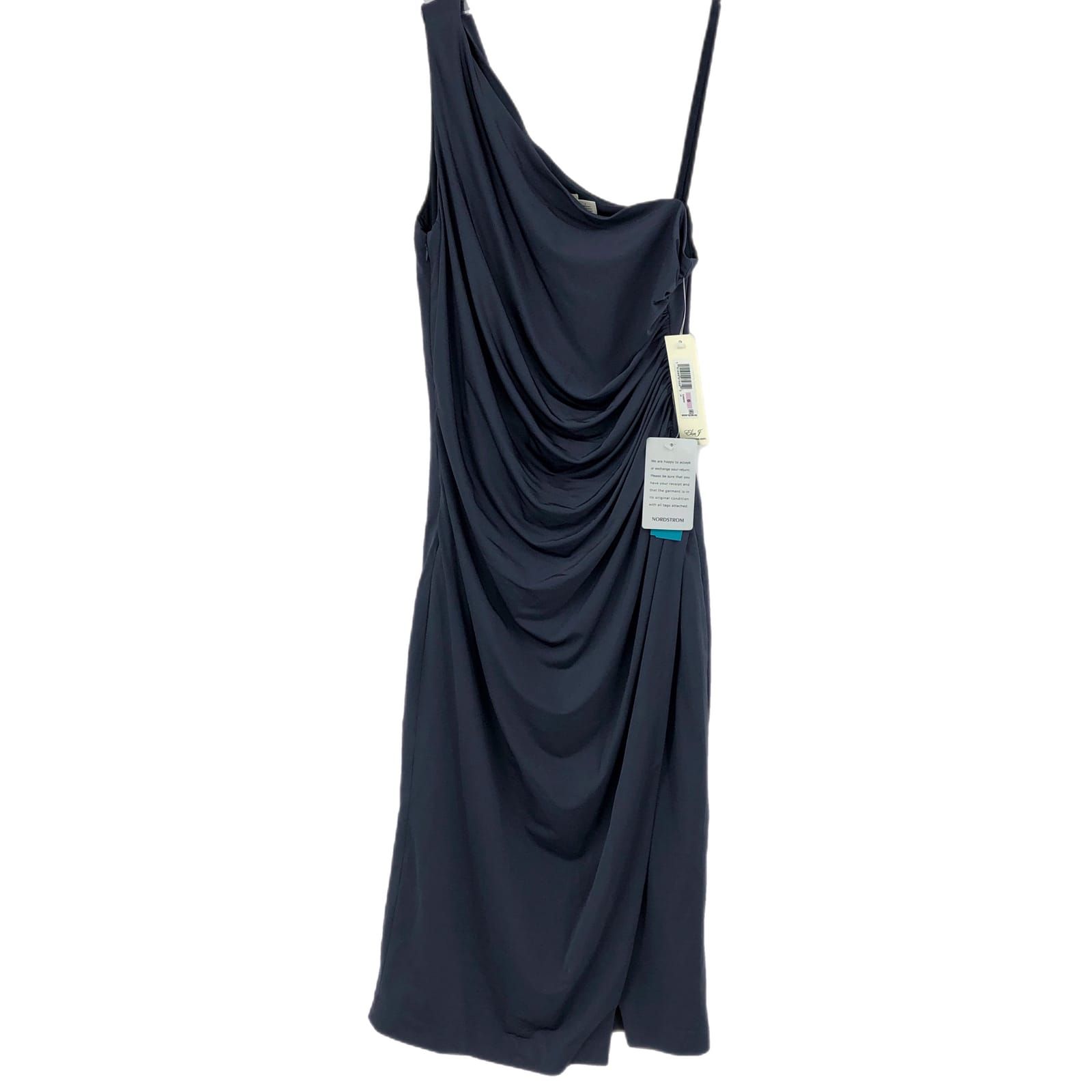Eliza J Blue One Shoulder Mini Dress