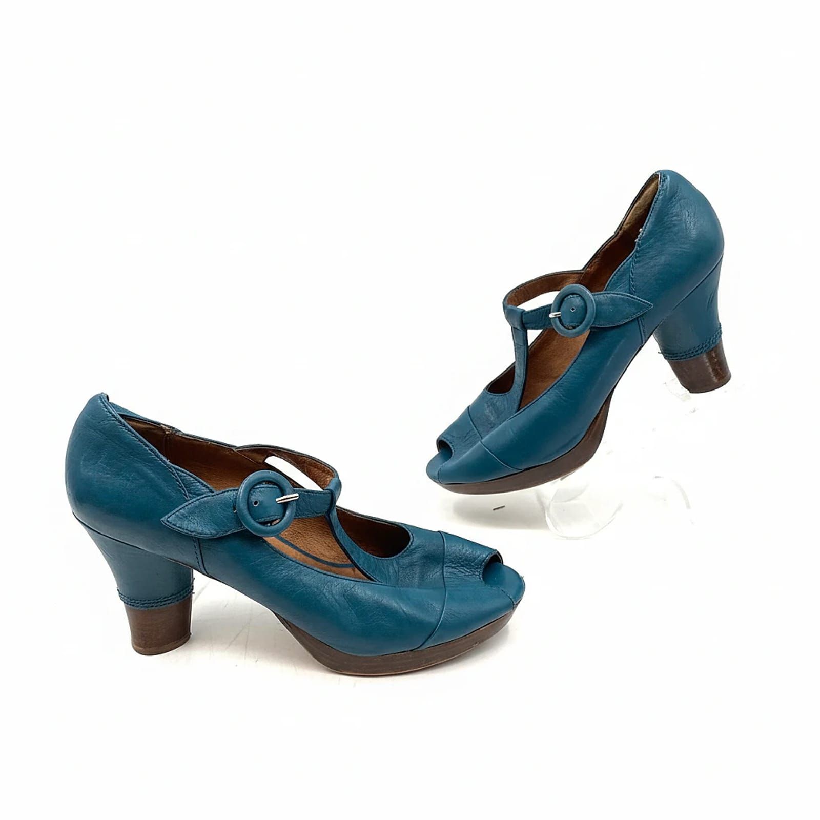 Biviel Blue Leather Pump 8.5EU