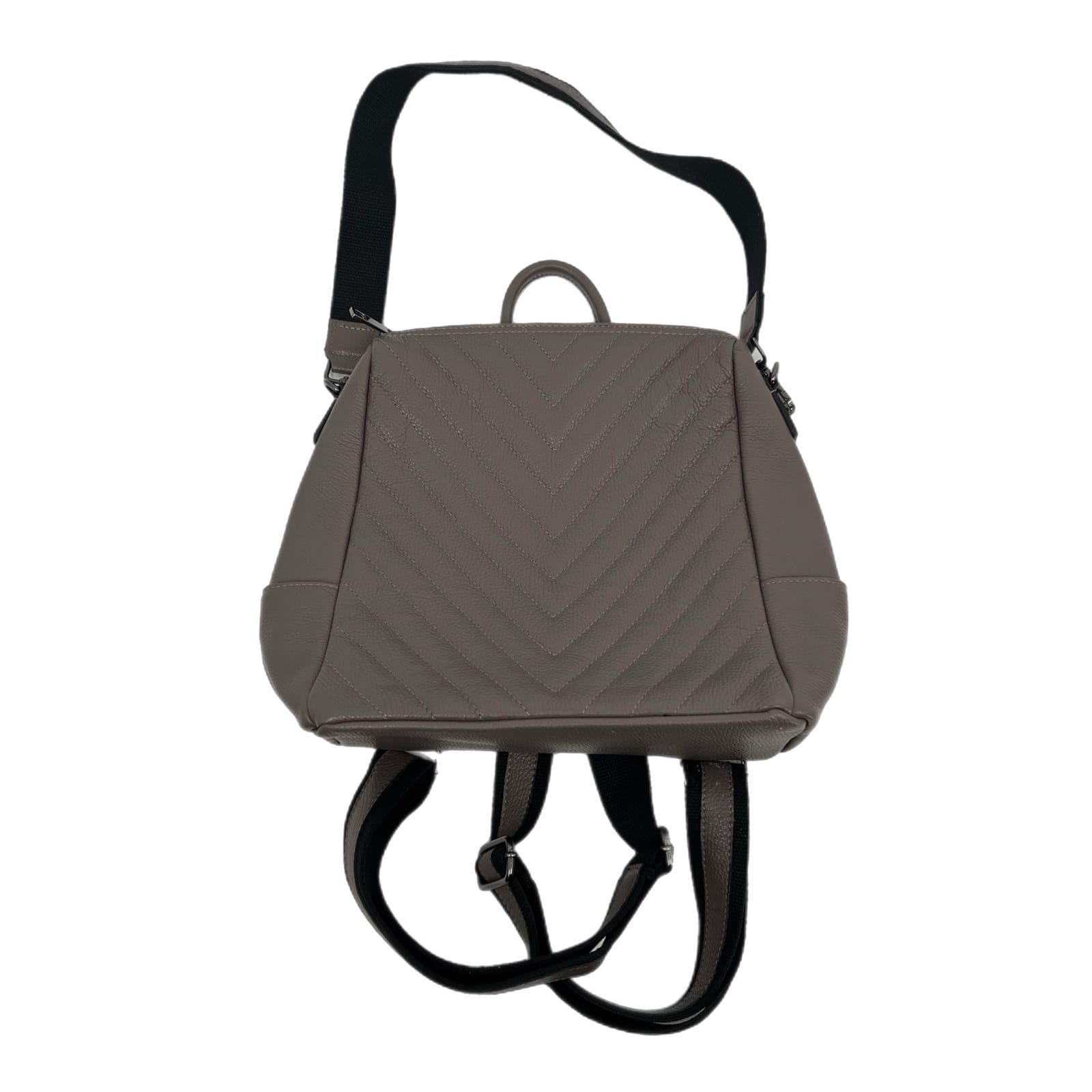 Madison Heritage Gray Quilted Leather Backpack