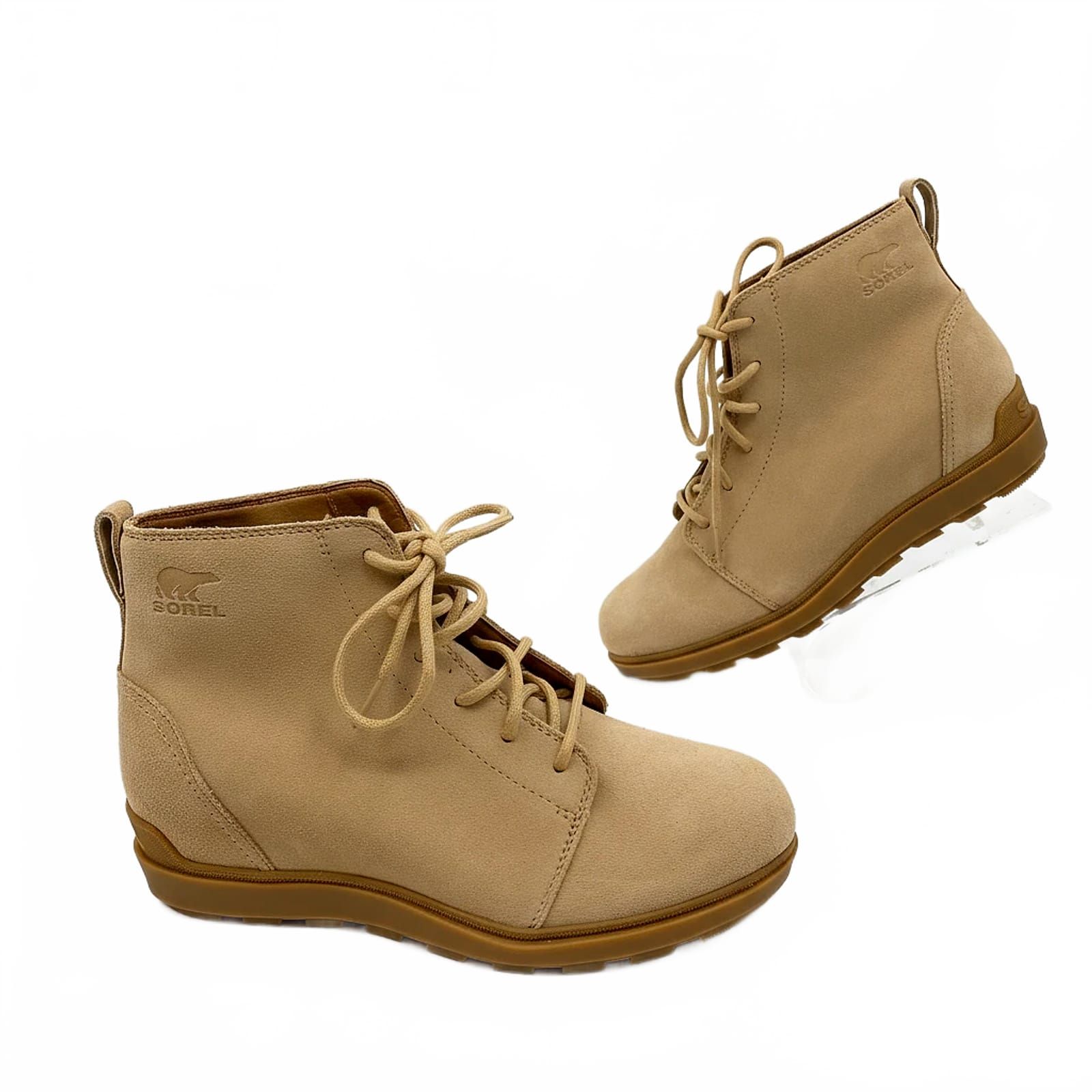 Sorel Tan Suede Ankle Boots
