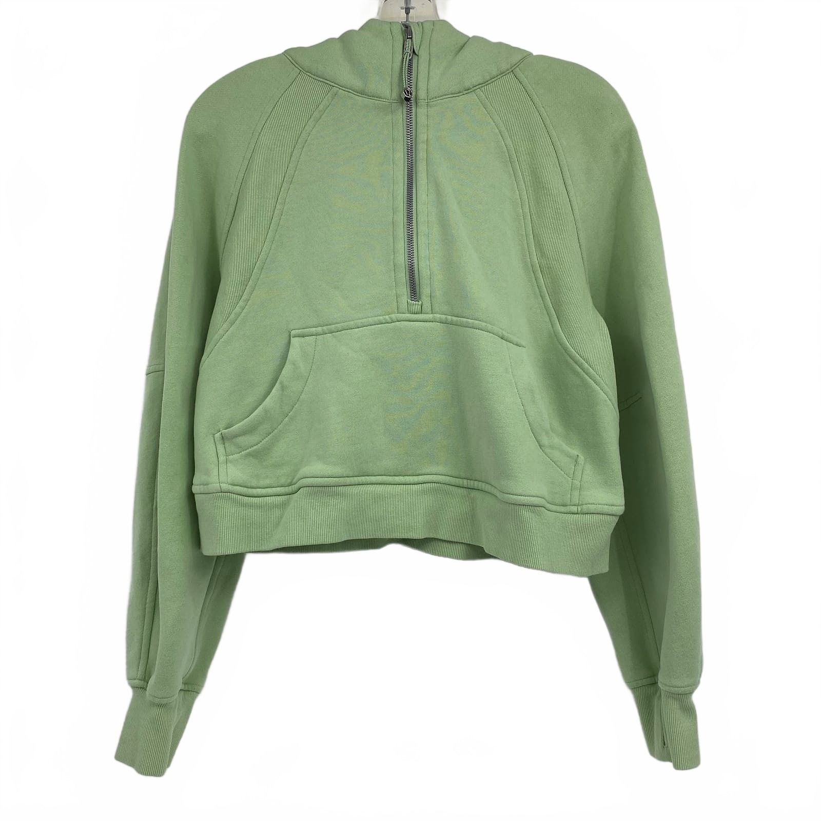 lululemon athletica Green Hoodie Half Zip Cropped