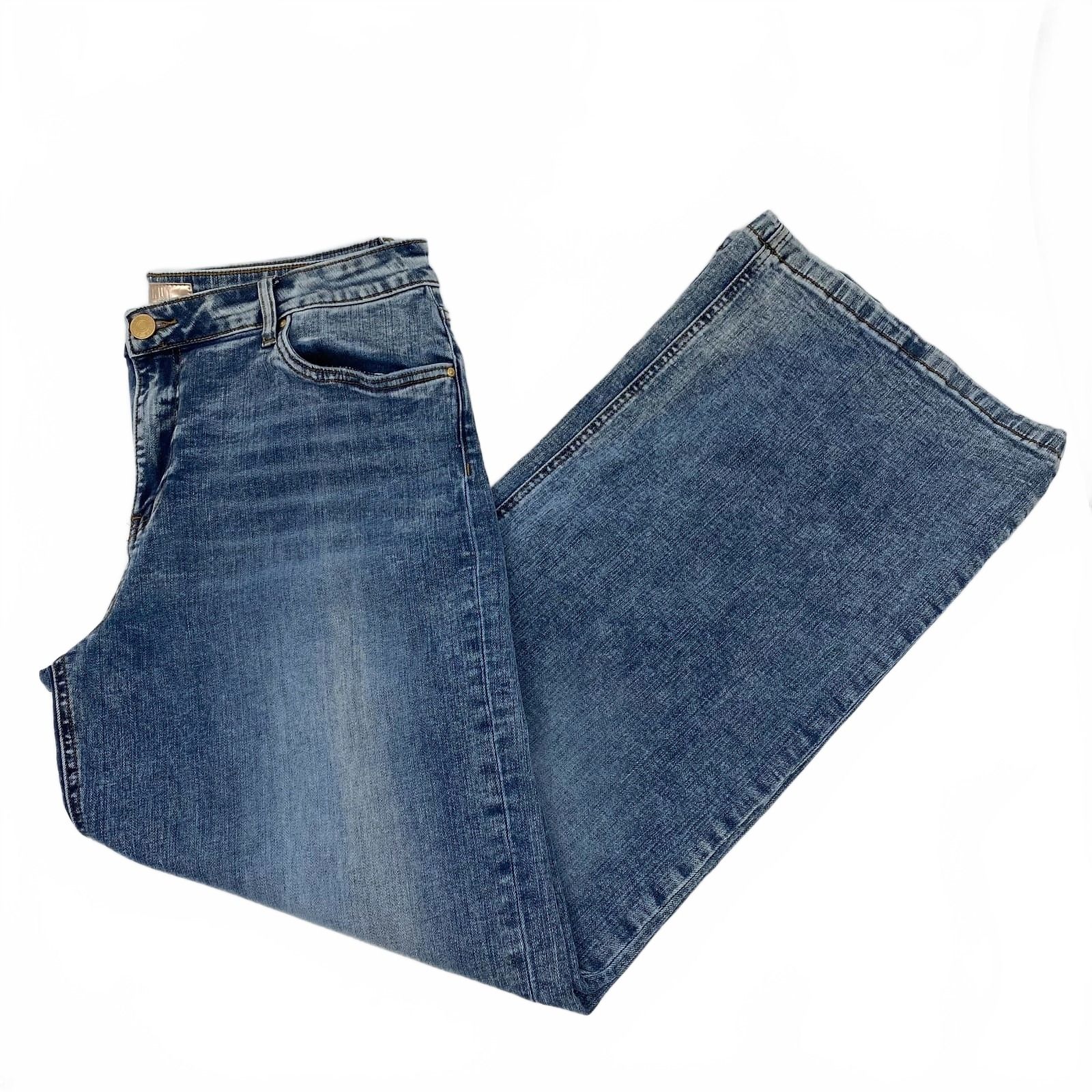 Kut from the Kloth Blue Jeans High-rise Wide-Leg