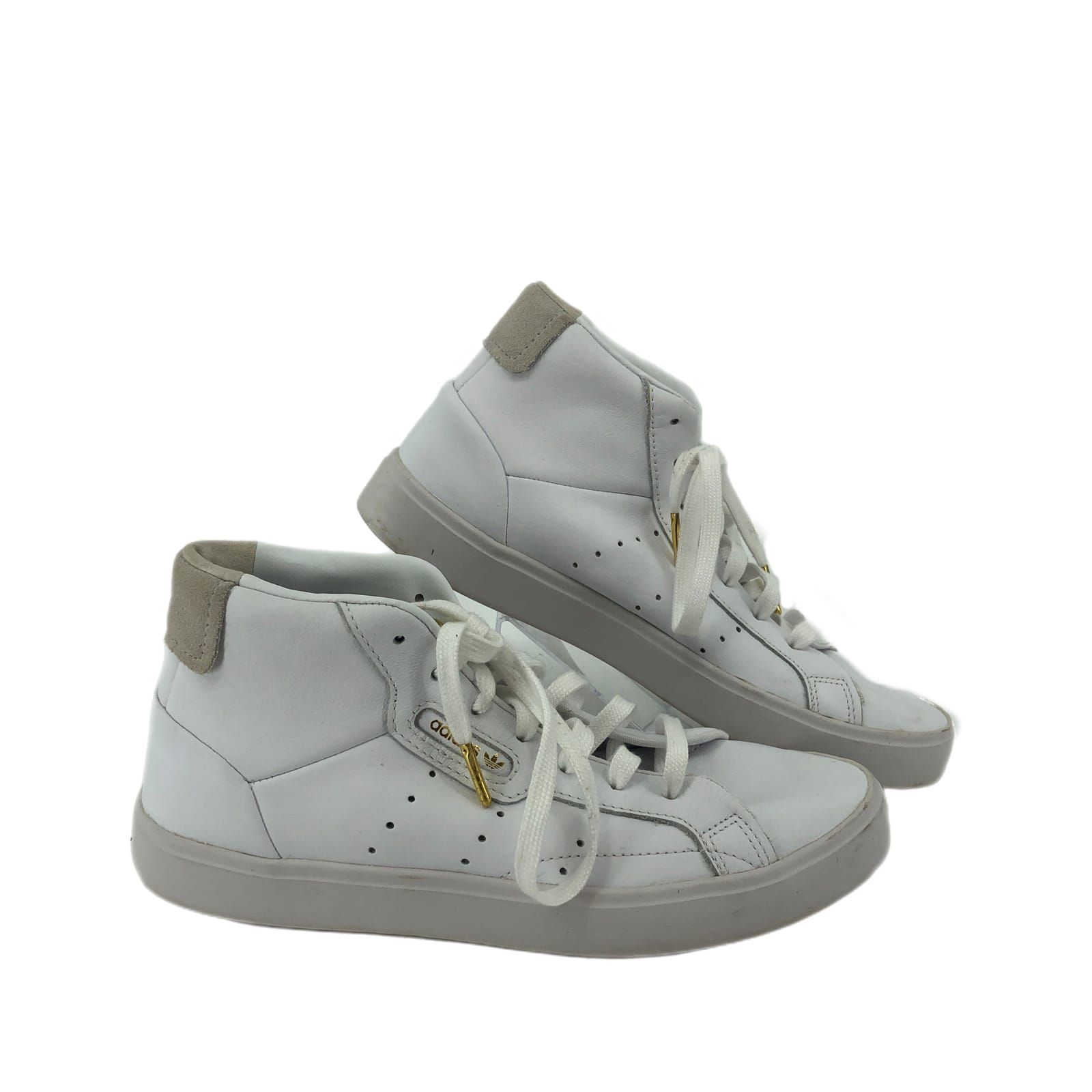 adidas White Sneakers Round toe Lace-Up
