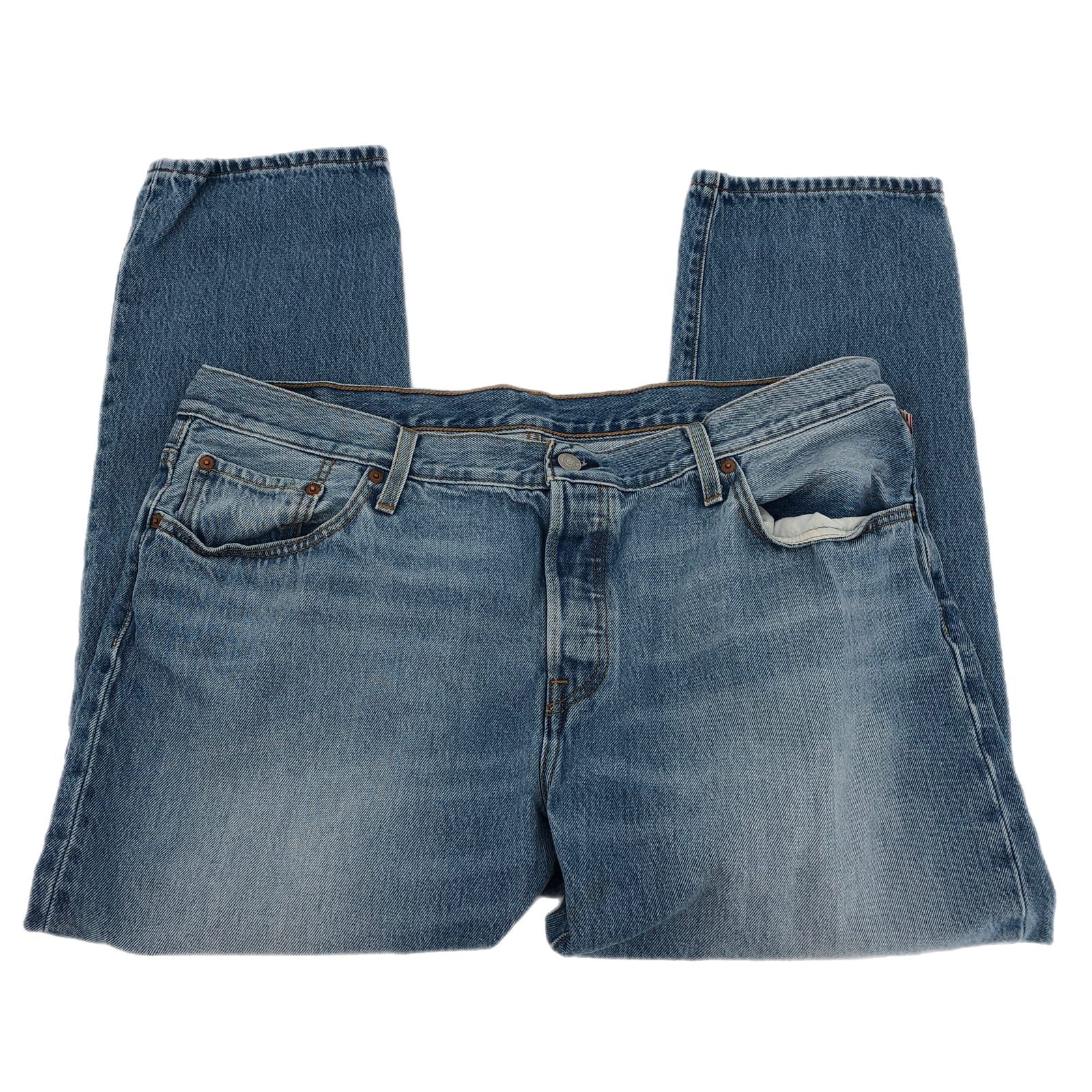 Men's Levi's Blue Straight Jeans, Size 34 - Good Condition