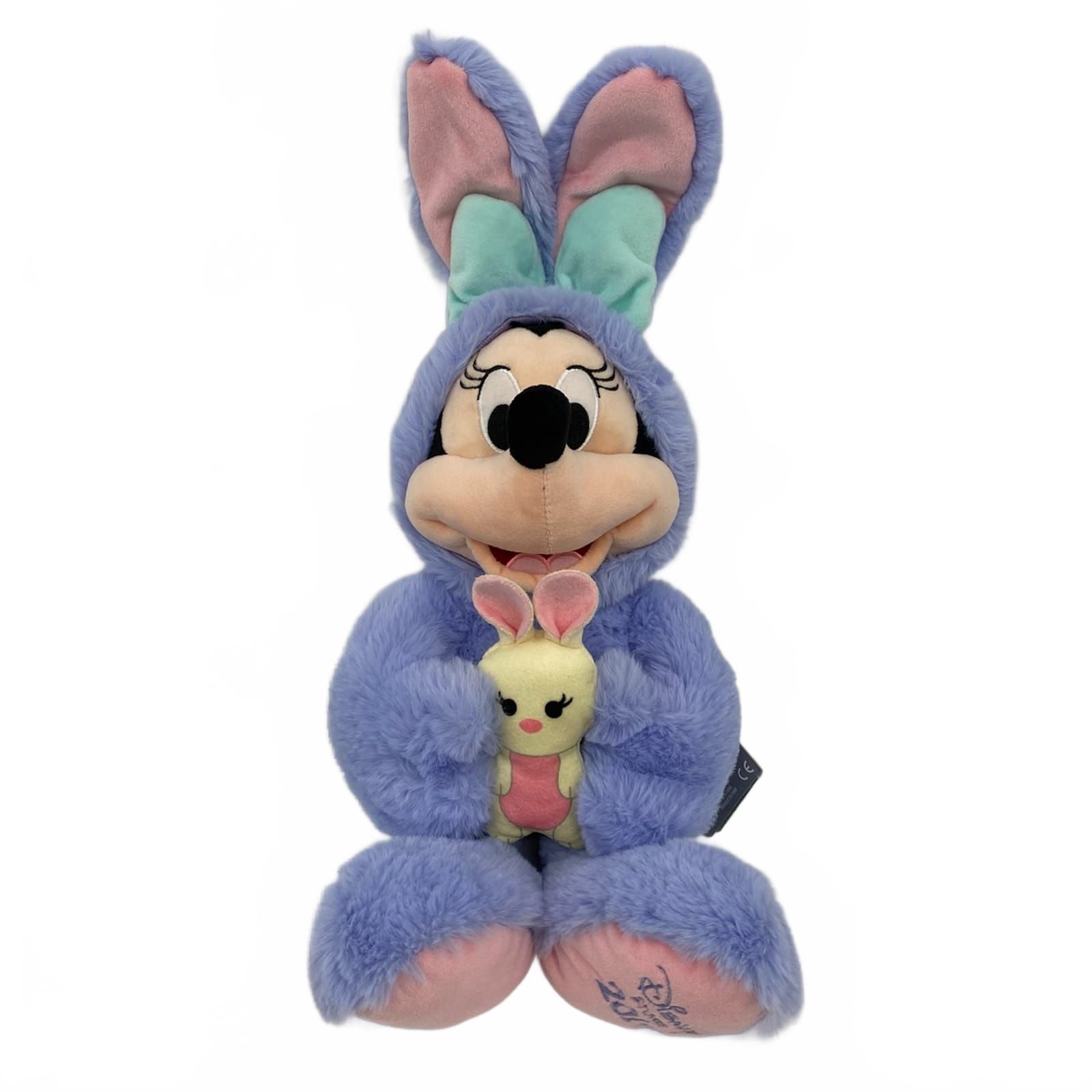 Disney Purple Pink Easter Bunny Minnie Mouse Plush