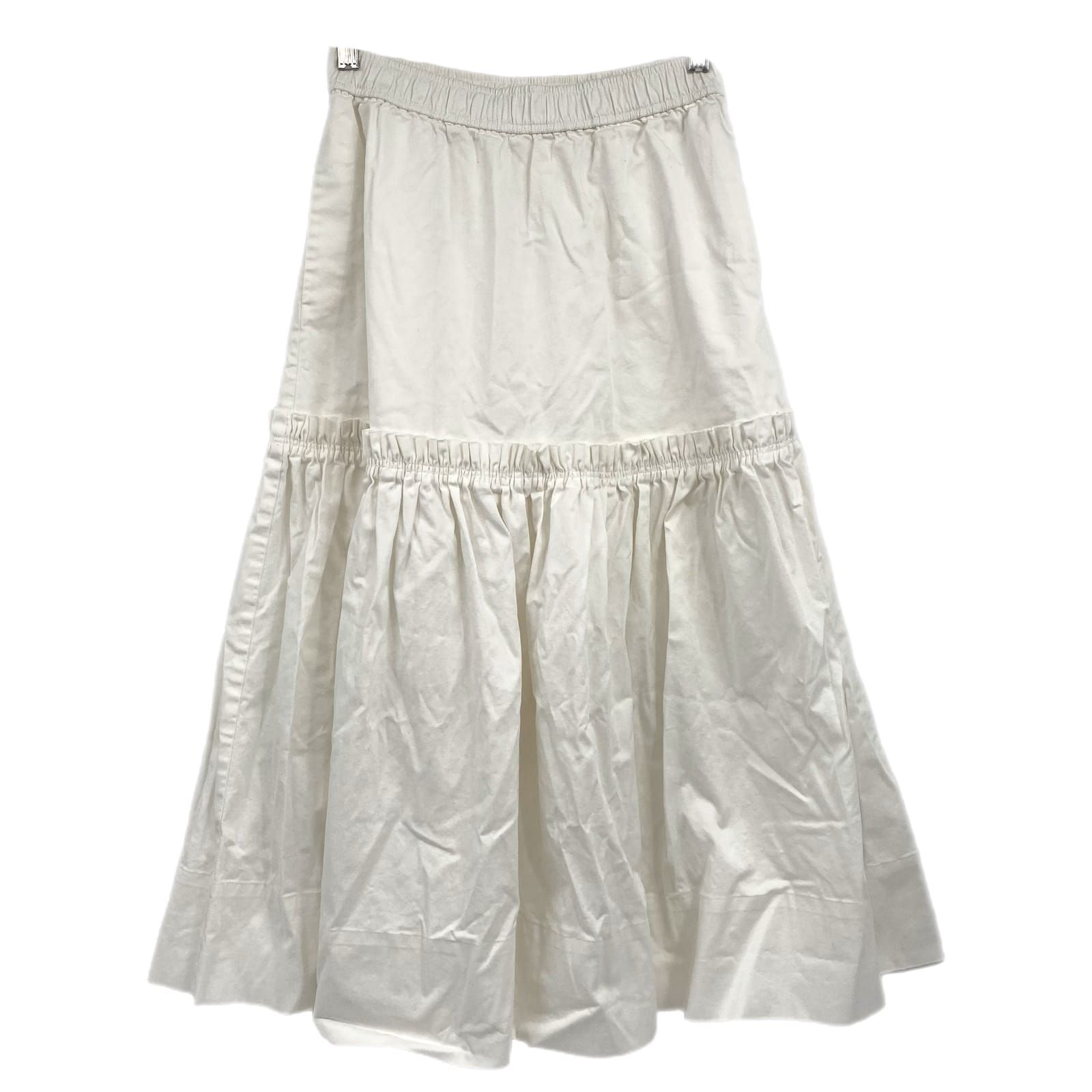 A.L.C. White Luisa Poplin Cotton Midi Skirt