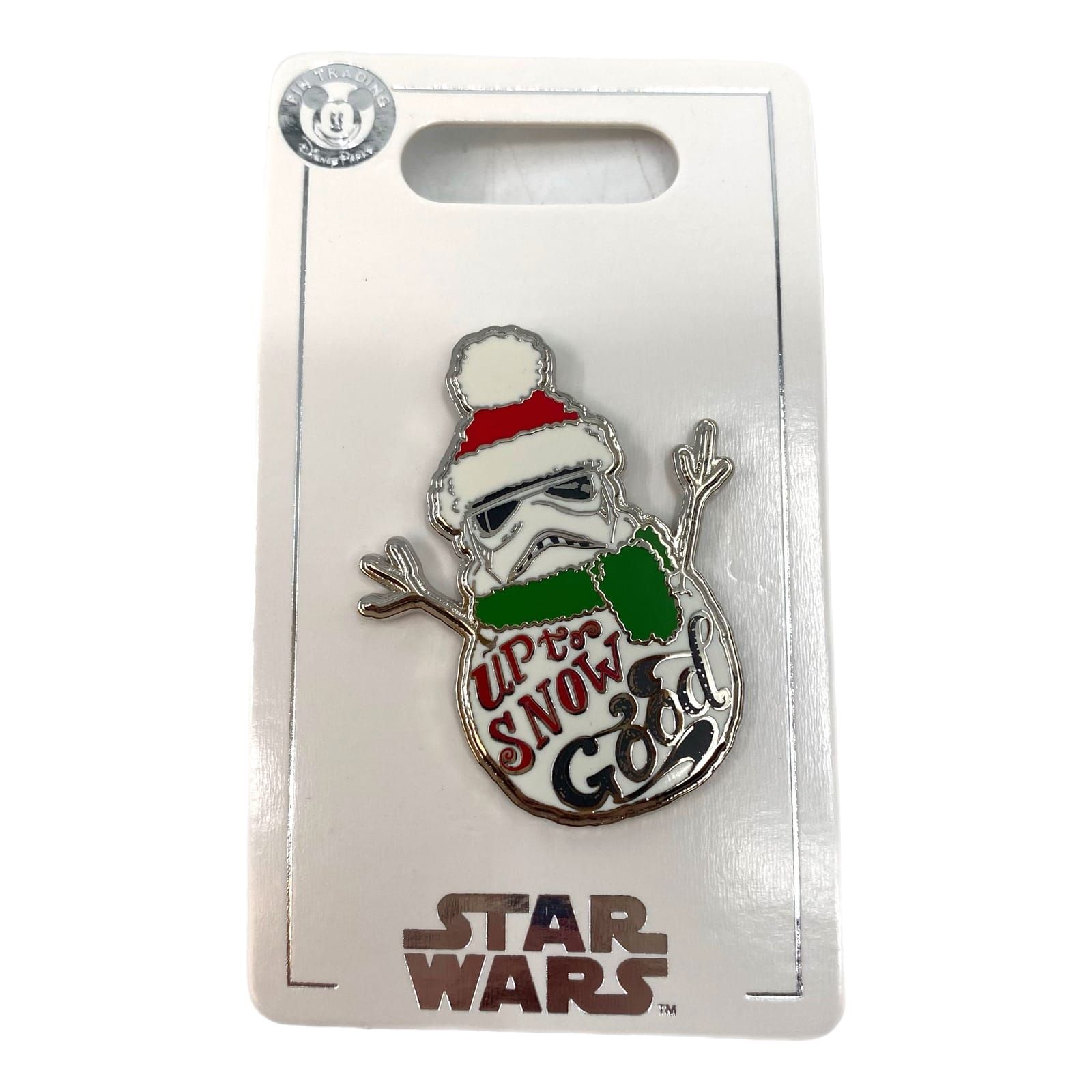 Disney White Collectible Storm Trooper Snowman Pin
