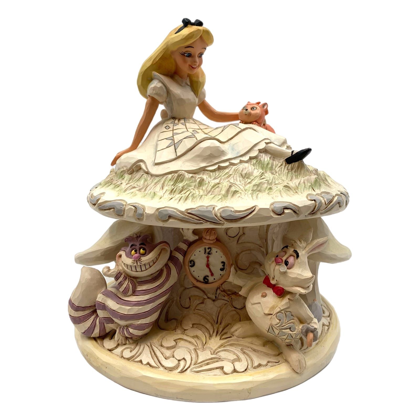 Enesco Disney Whimsy and Wonder Alice in Wonderland Mushroom Statue