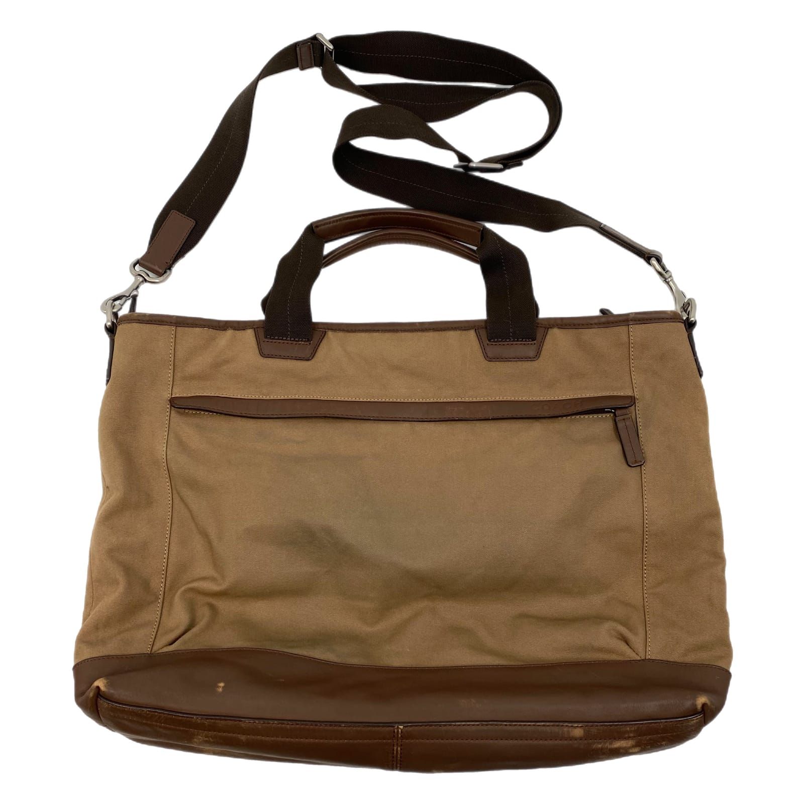 Coach Brown Canvas & Leather Messenger Bag