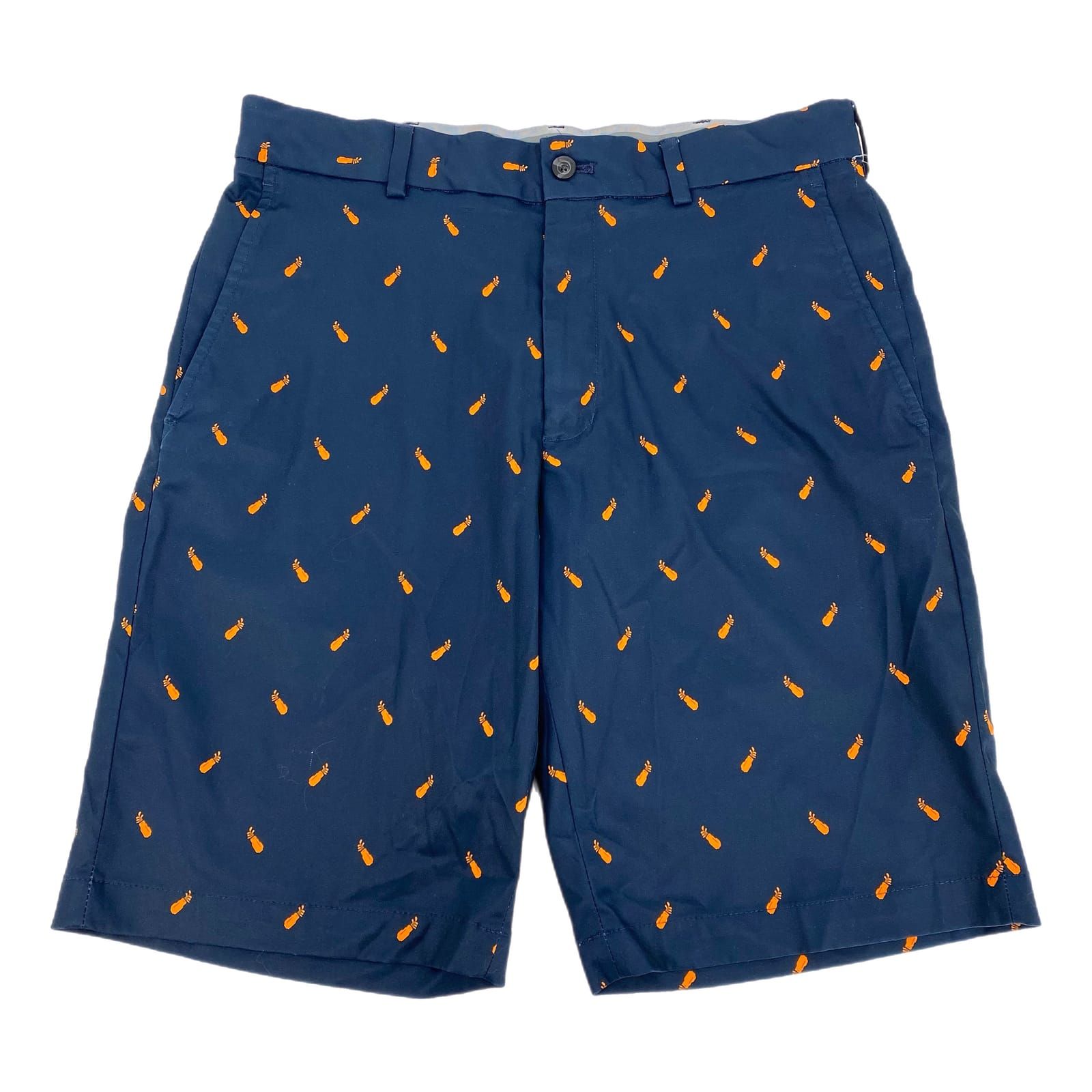 Walter Hagen Blue & Orange Caddy Print Golf Shorts