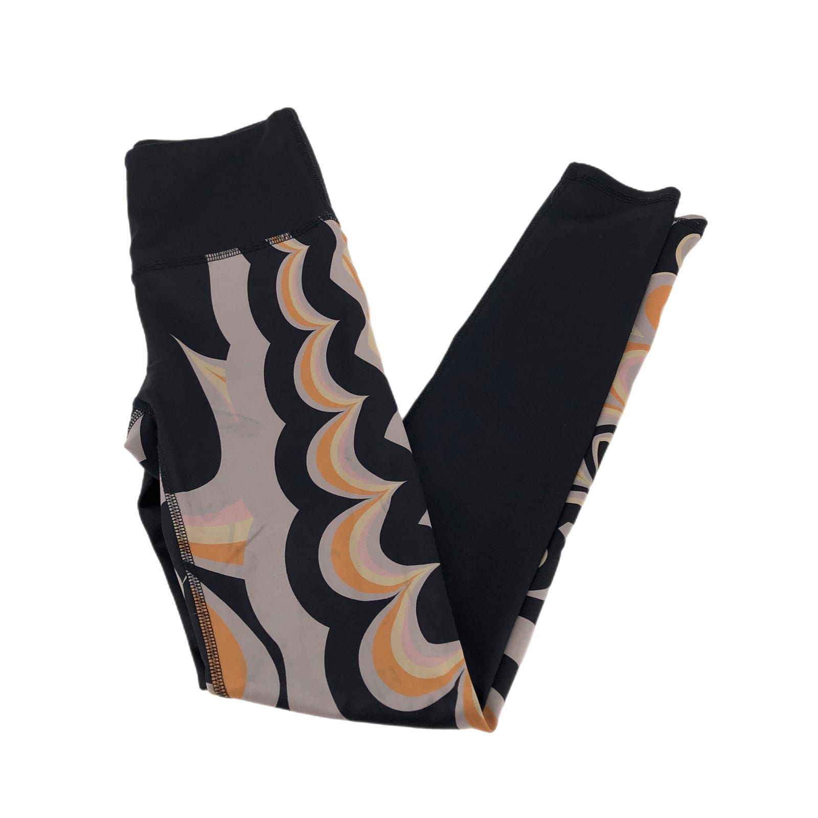 Noli Black and Beige Athletic Skinny Leggings