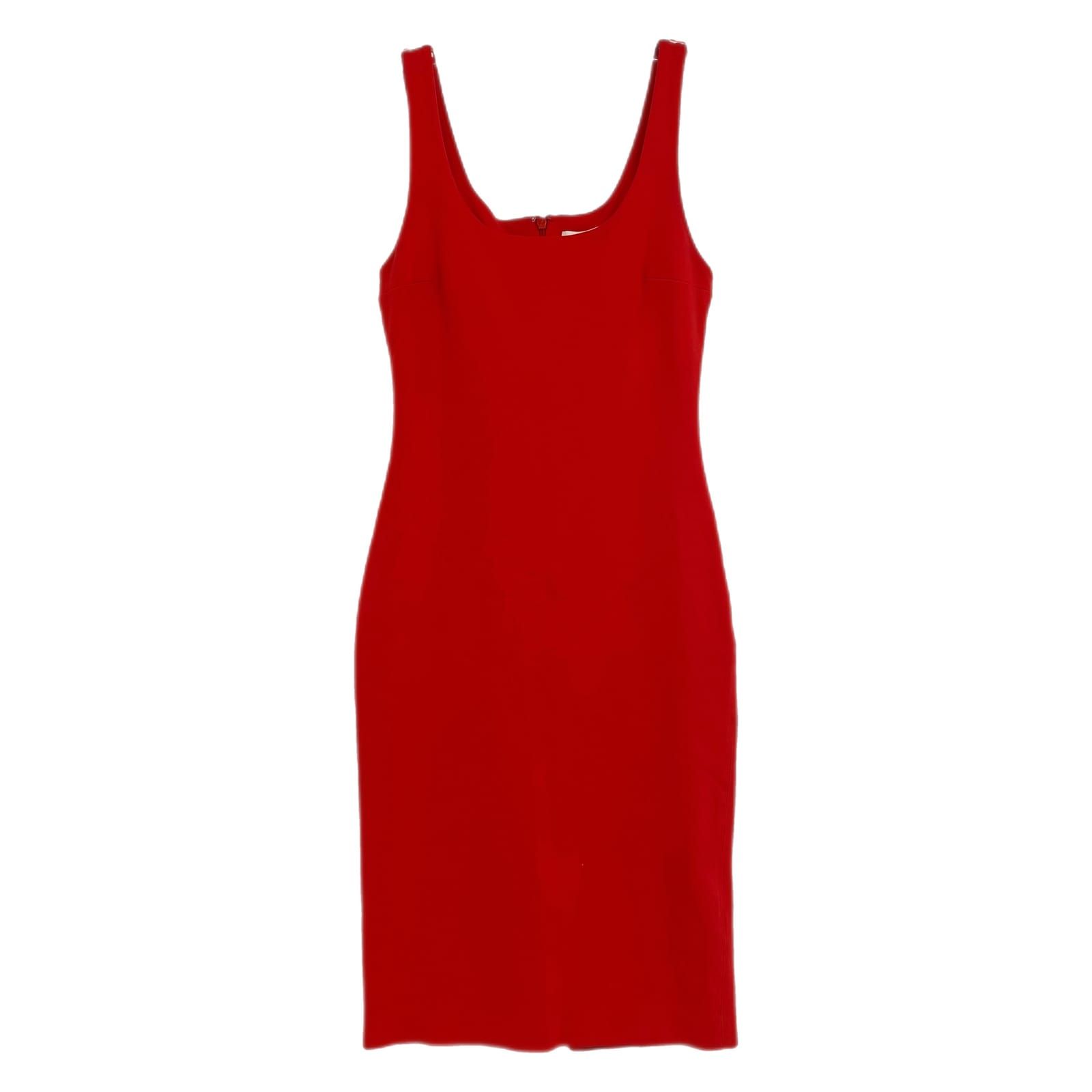 Babaton Red Bodycon Midi Dress