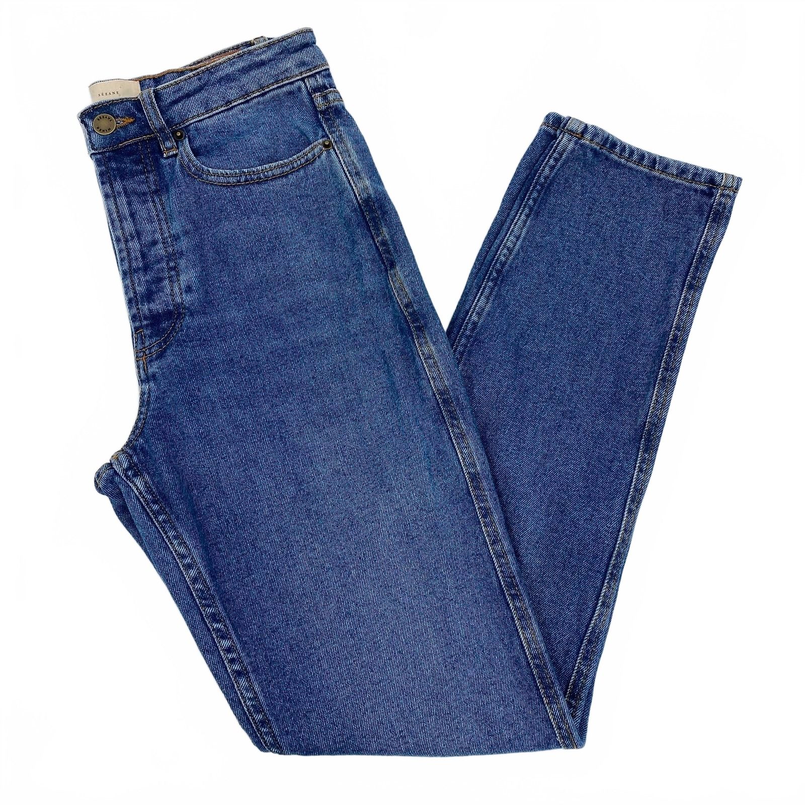 Sezane Blue Medium Wash Skinny Jeans