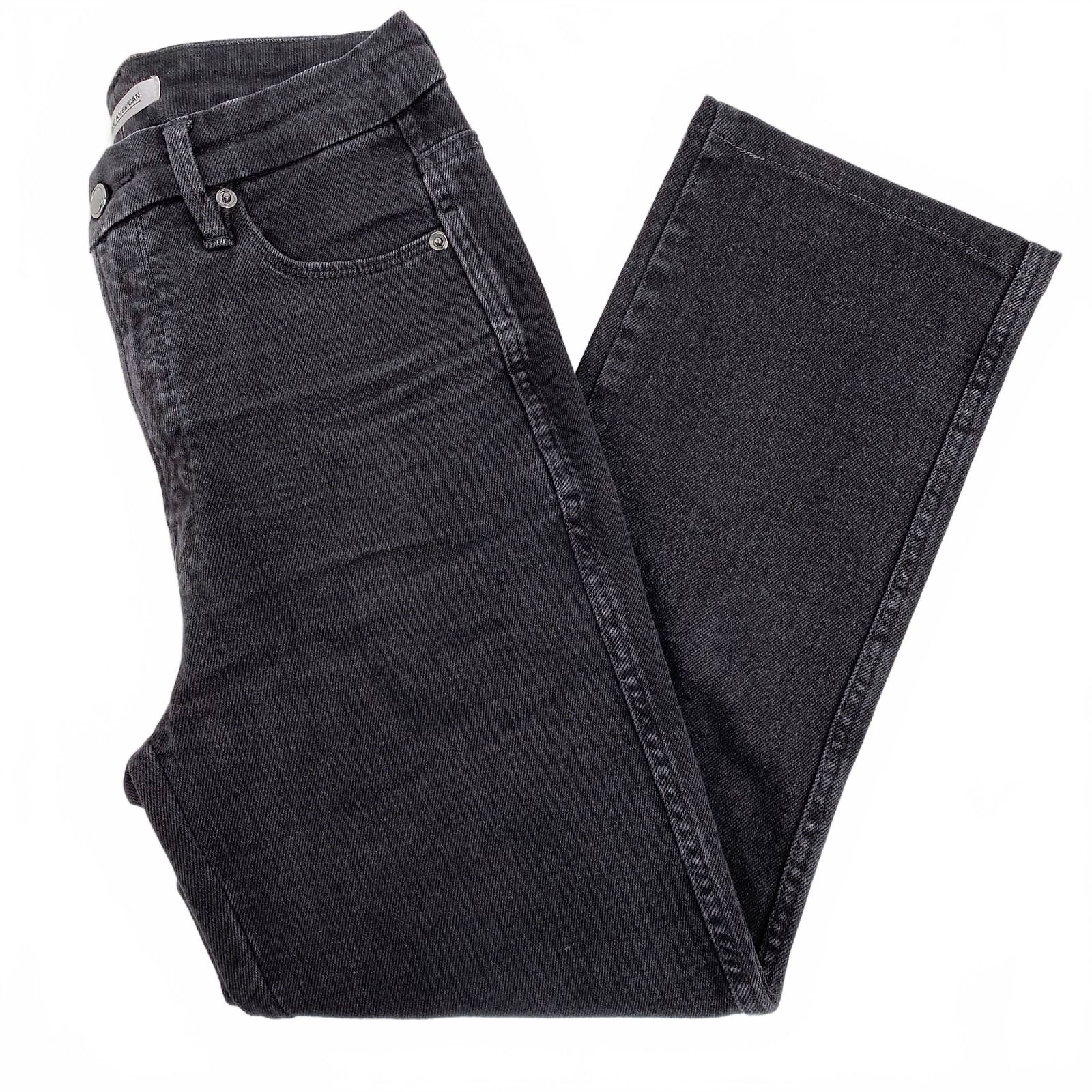 Good American Black Good Curve Straight Leg Jeans