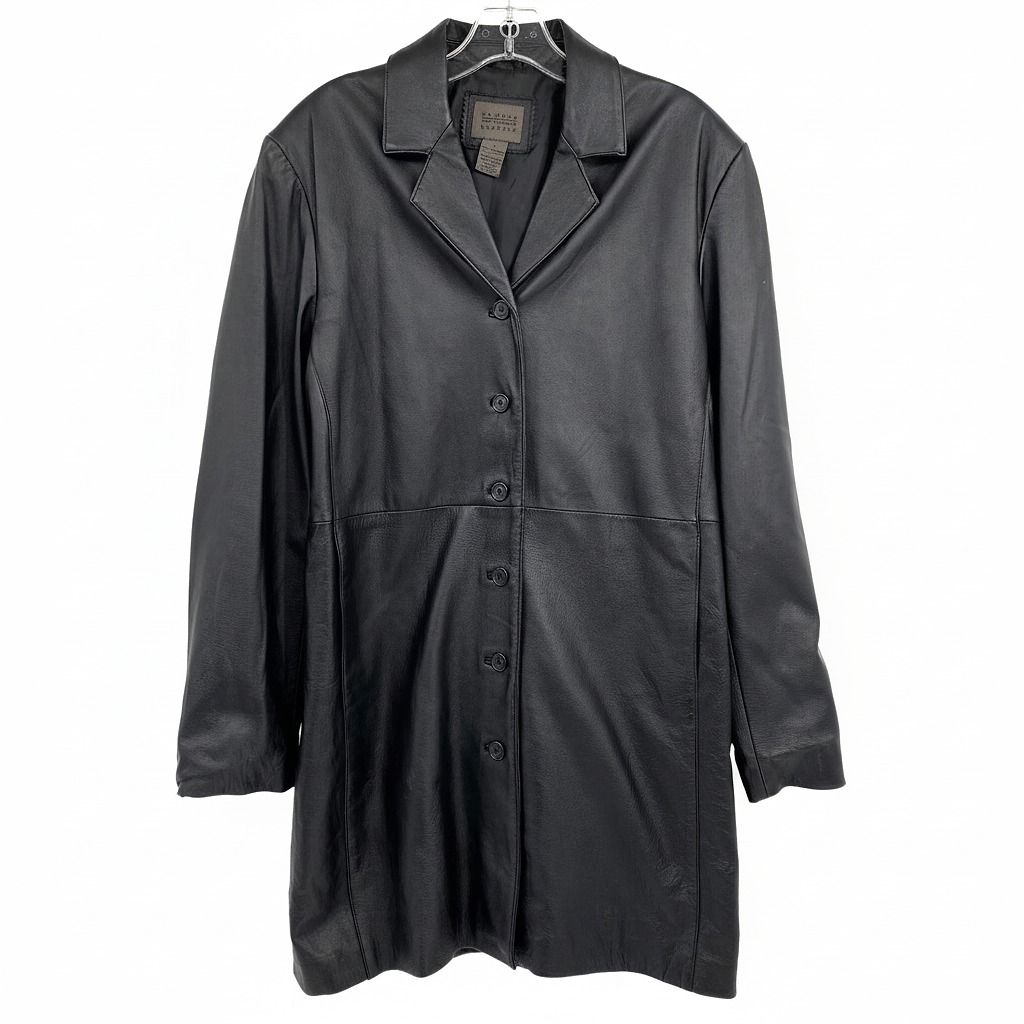 John Paul Richard Leather Button Up Jacket