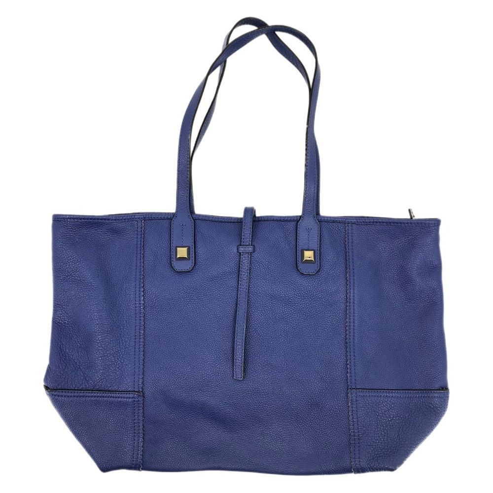 Stella & Dot Blue Leather Tote