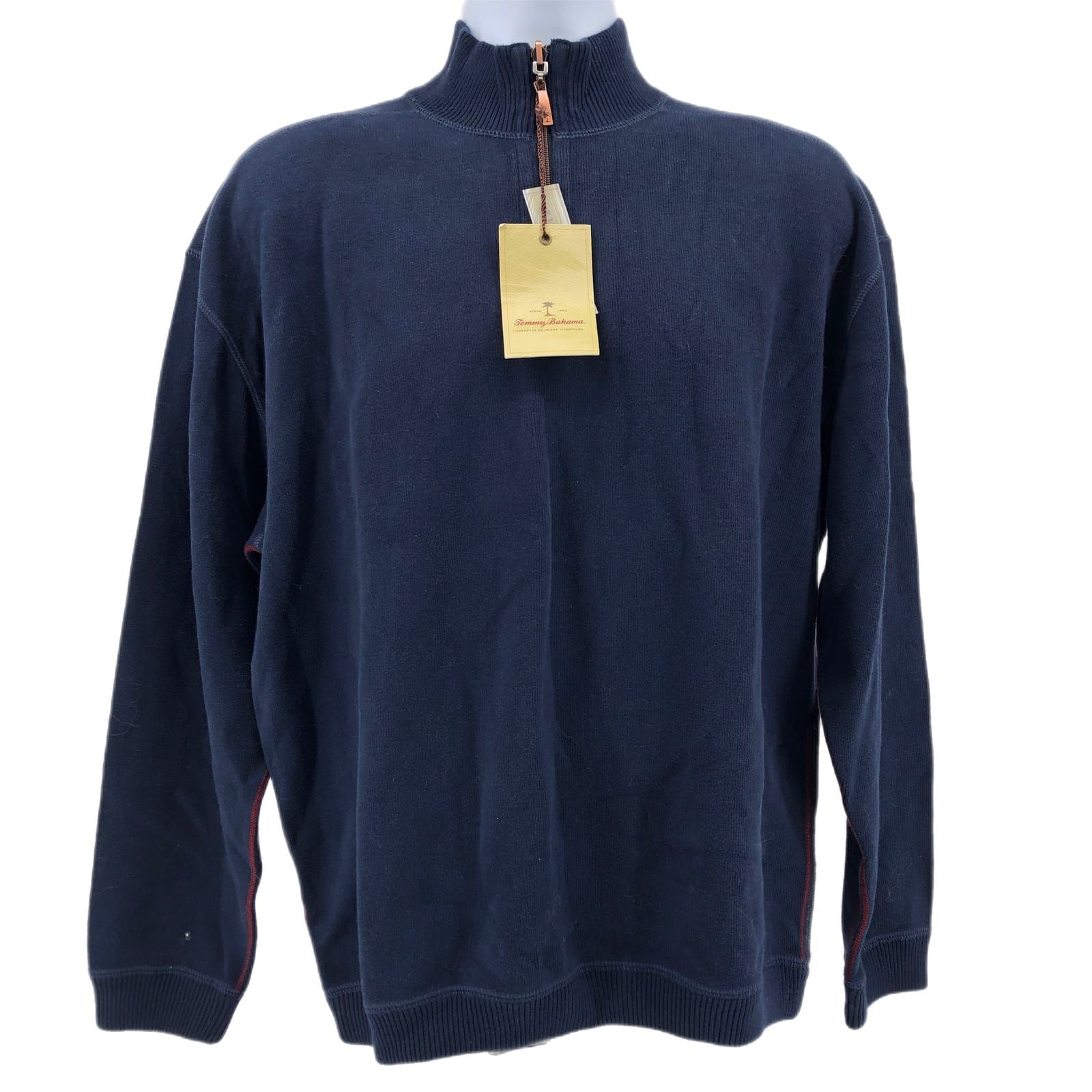 Tommy Bahama Blue 1/2 Zip Pullover Sweater