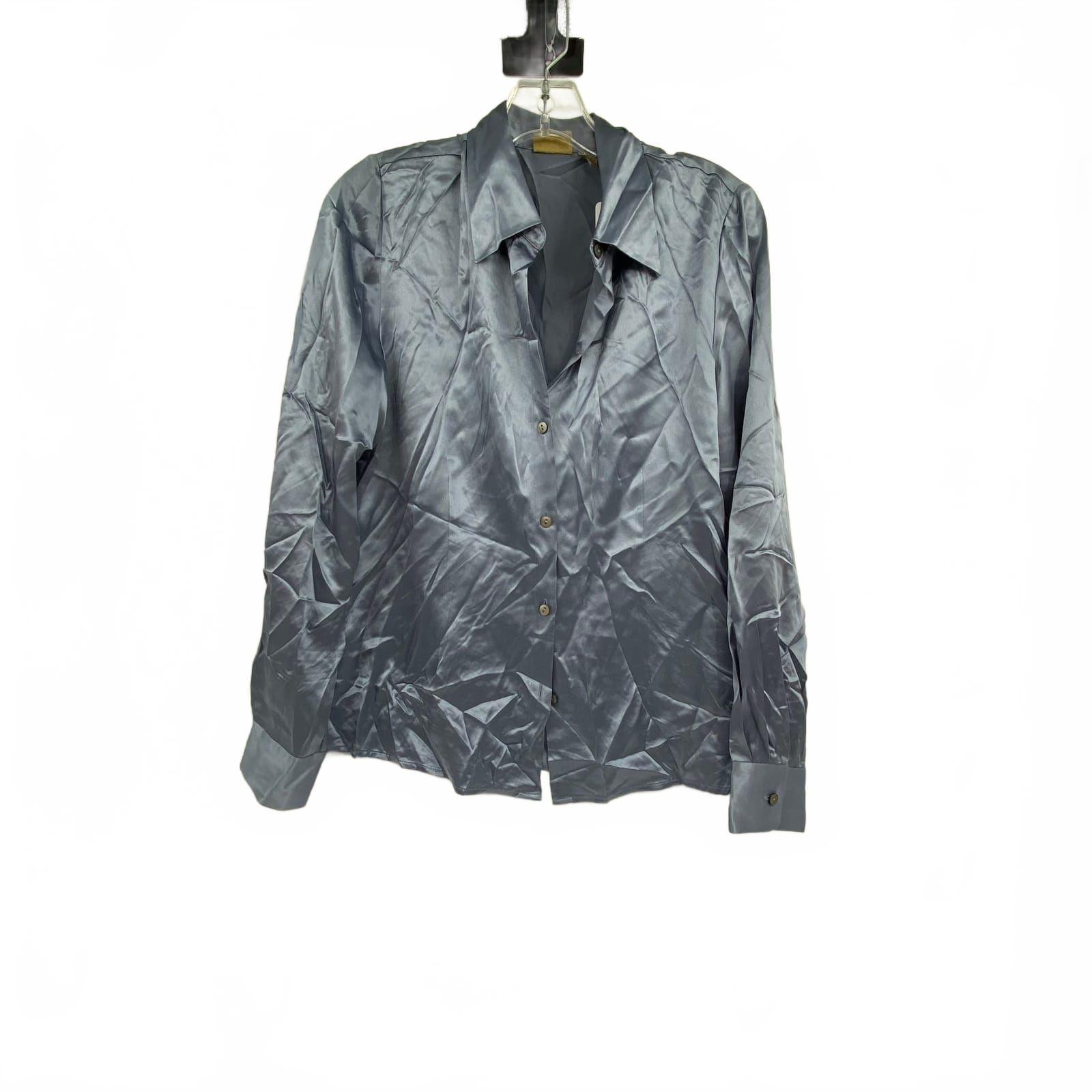 Caslon Blue Silk Blouse