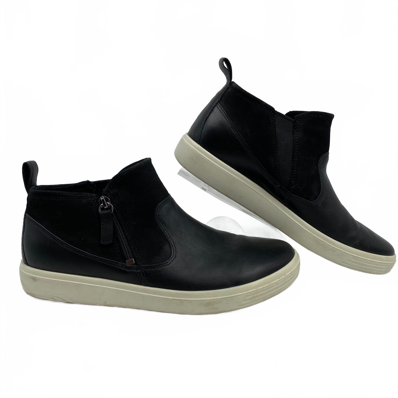 Ecco Black Zip Sneakers