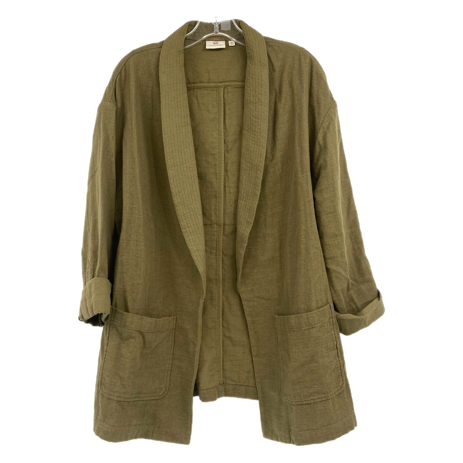 Ag Adriano Goldschmied Green Cotton Blazer