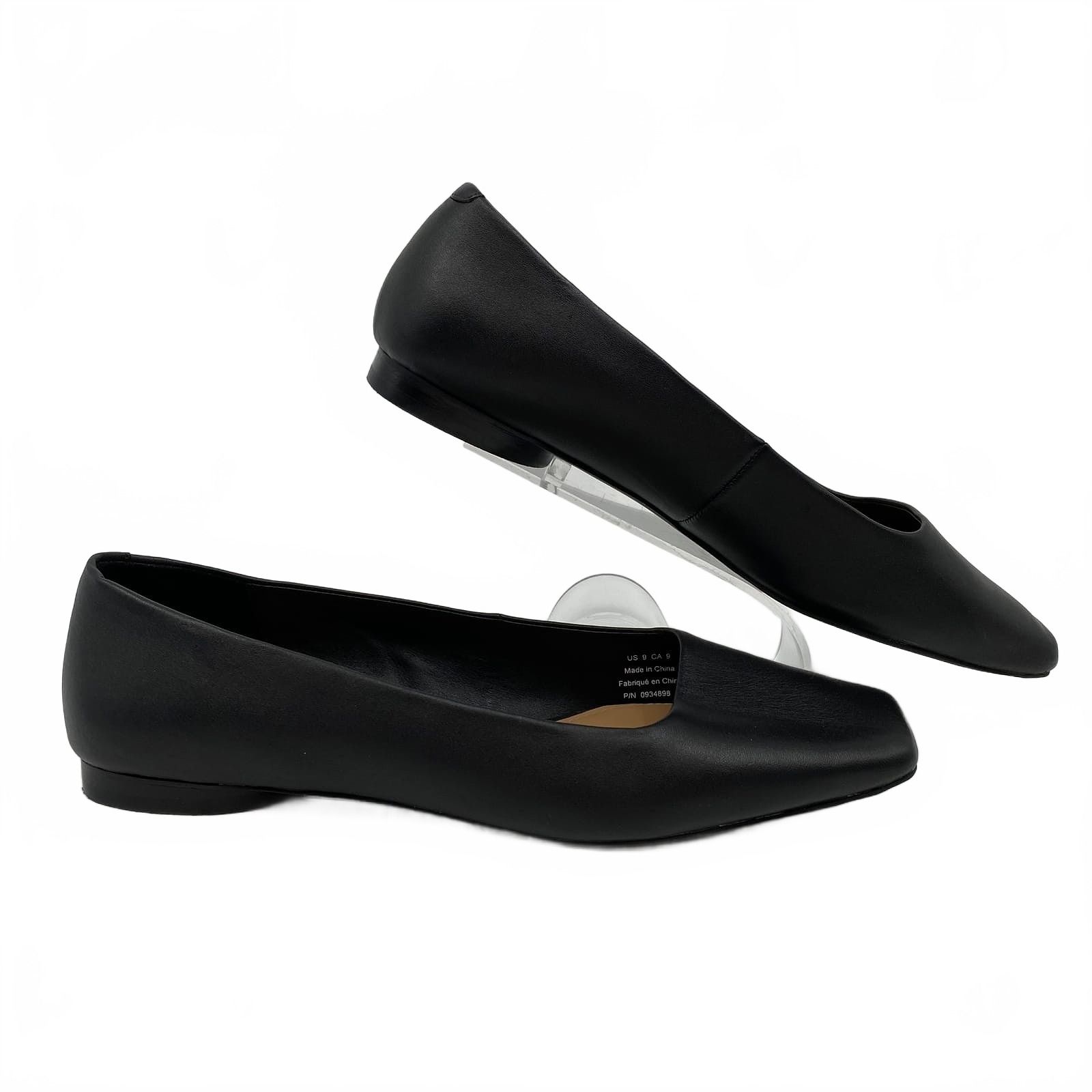 & Other Stories Black Square Toe Flats