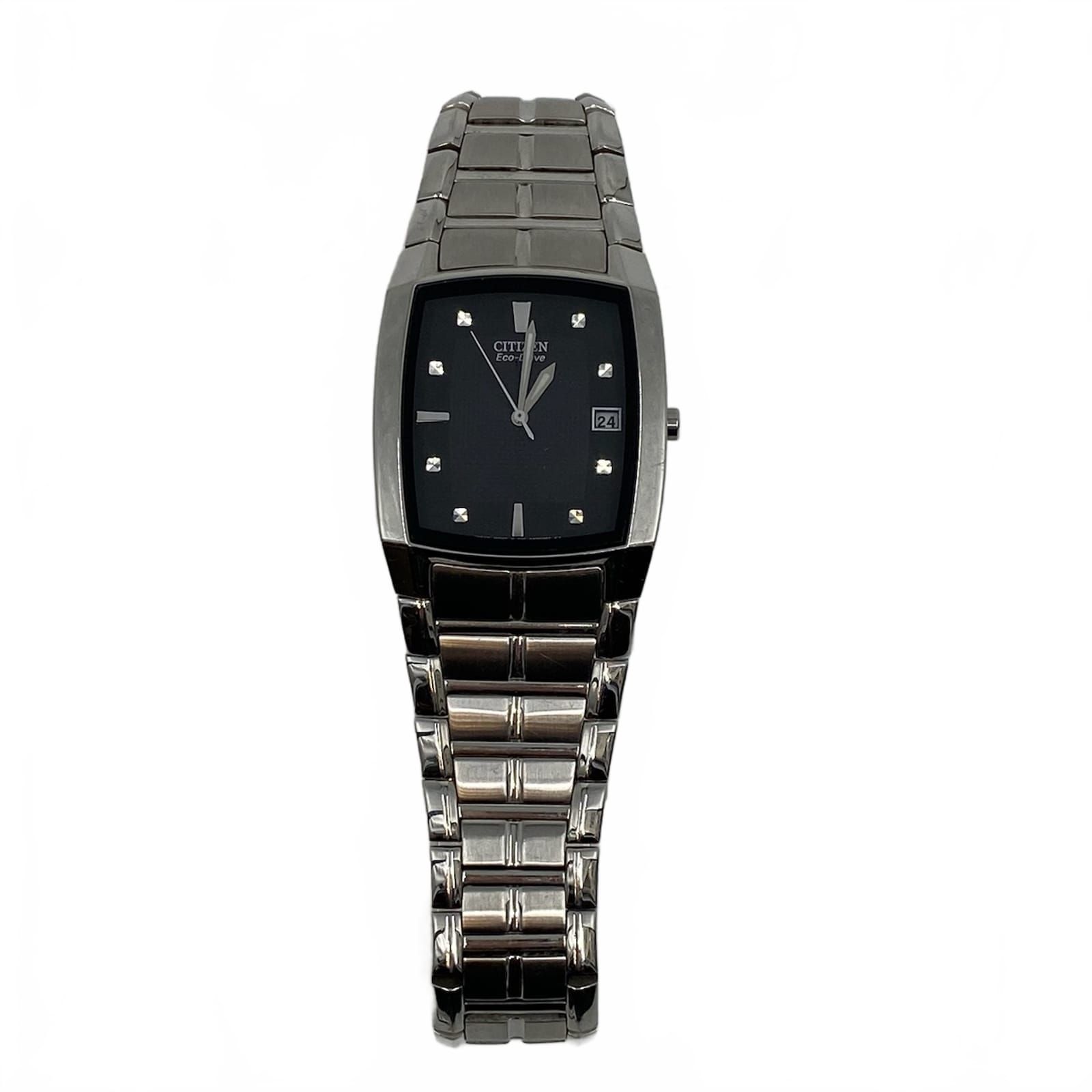 Citizens Eco Drive Black/Silver Watch