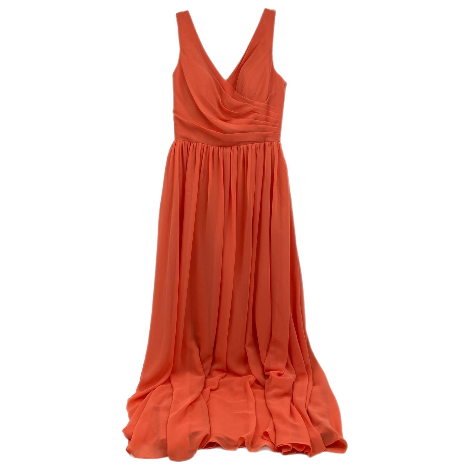 Azazie Orange Sleeveless Maxi Dress