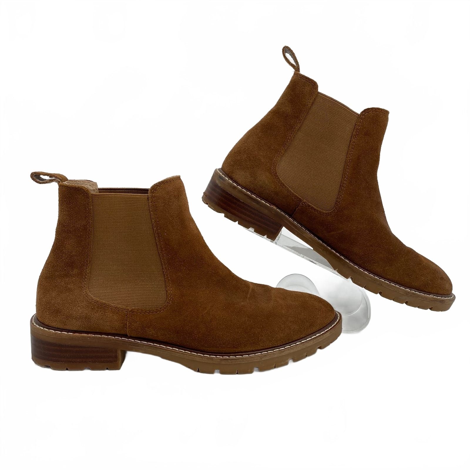 Steve Madden Brown Suede Leopold Ankle Boots