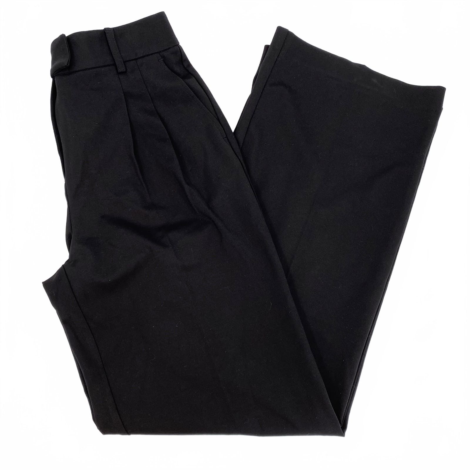 J. McLaughlin Black Newman Pleated Trousers