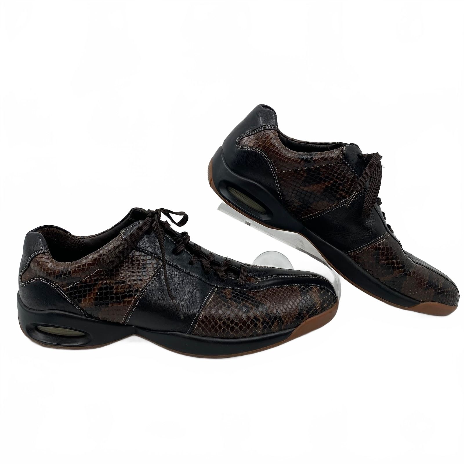 Cole Haan Brown Black Snakeskin Sneakers