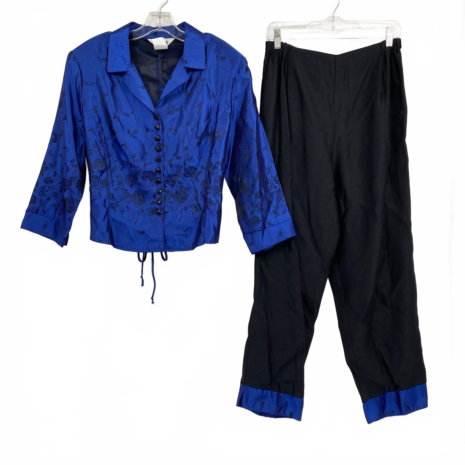 Nina Piccalino Vintage Blue-Black Jacquard Set
