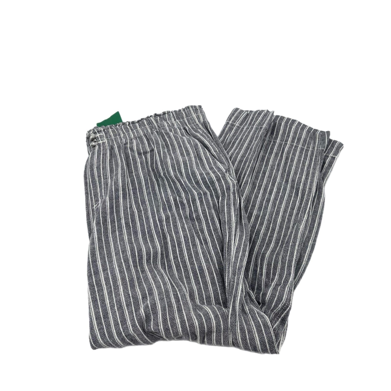 Briggs & Riley Blue Striped Cotton Baggy Pants