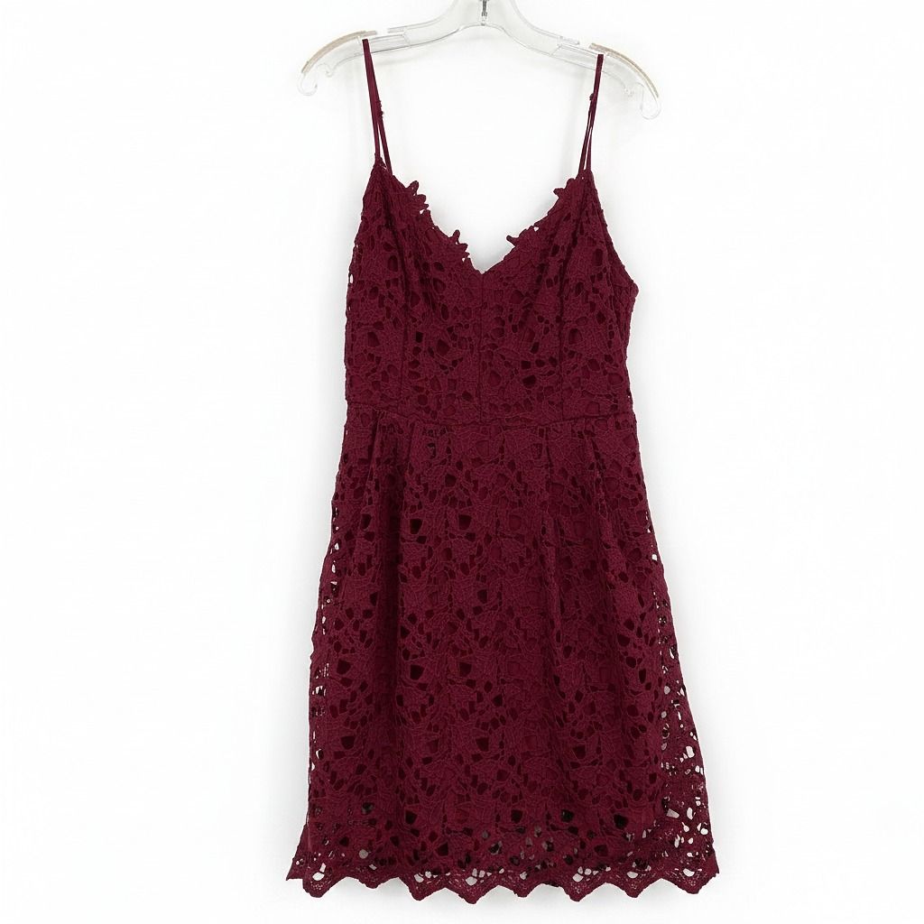 Astr Burgundy Maxi Midi Dress
