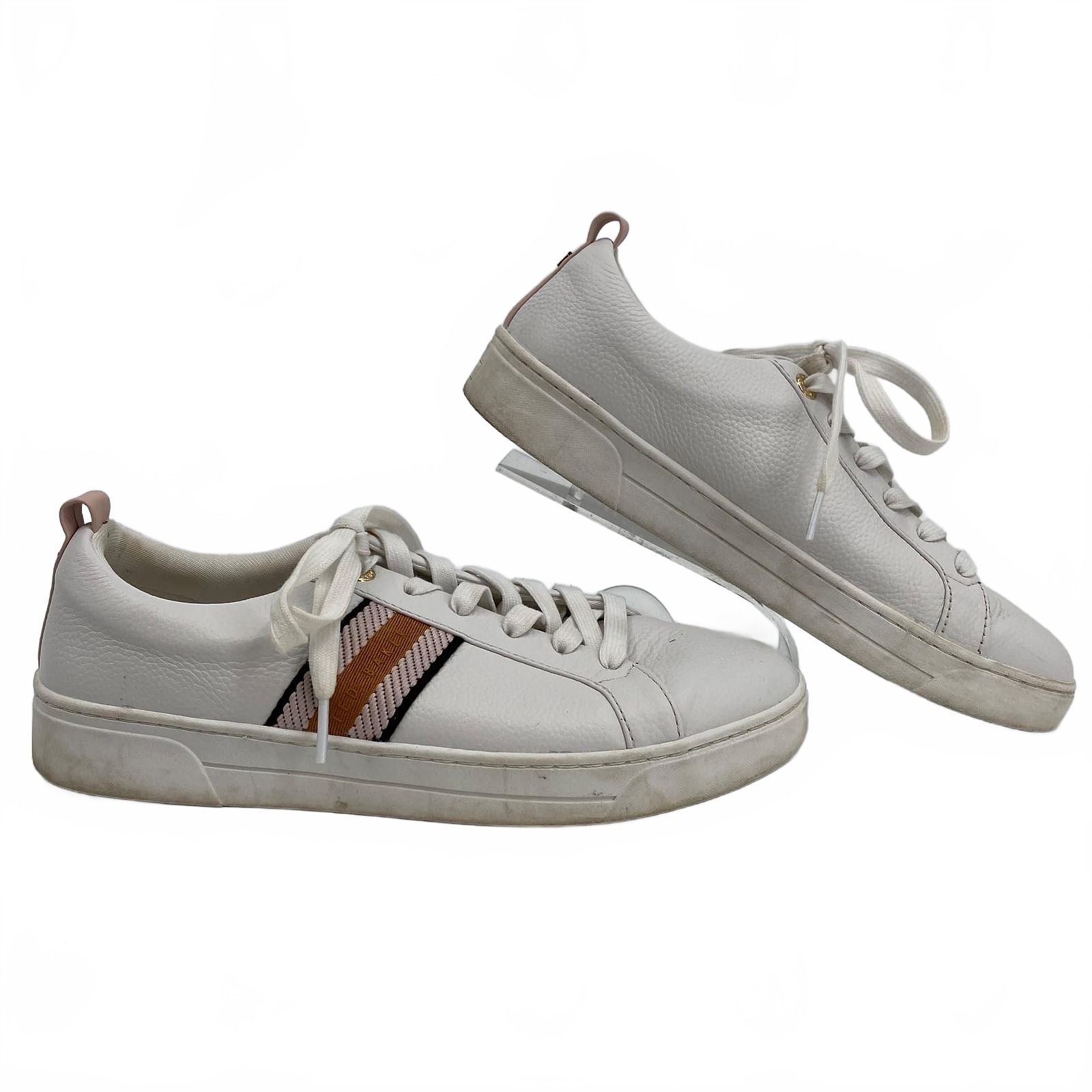 Ted Baker White Pink Brown Sneakers