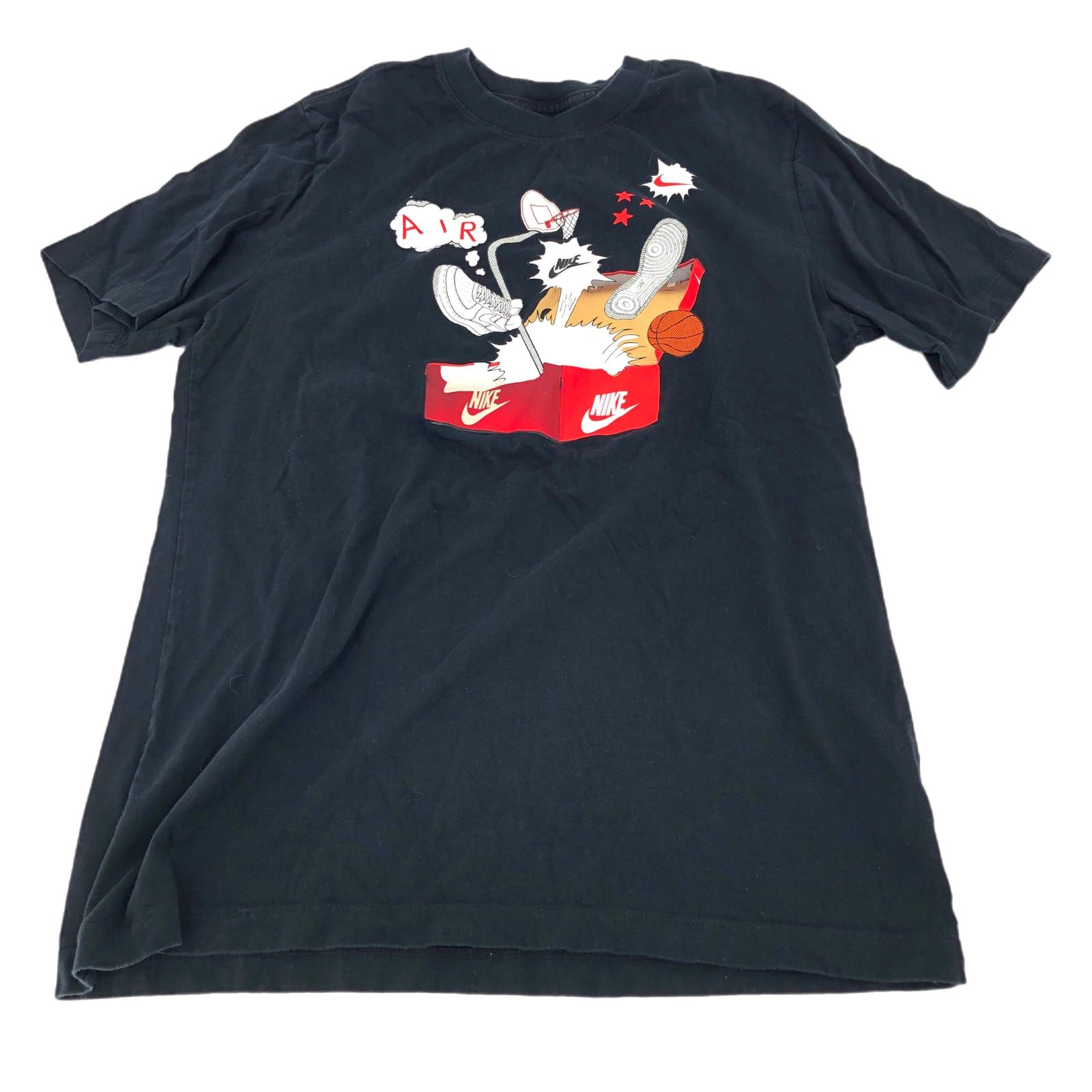 Nike Black & Red Classic Round Neck T-Shirt