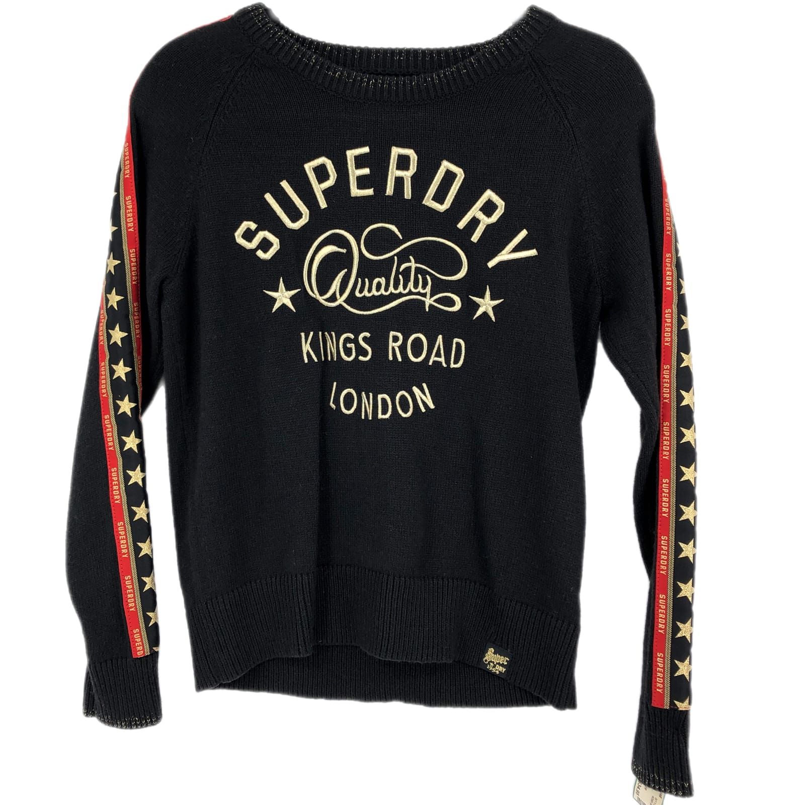 Classic Black & Gold Crew Neck Sweater