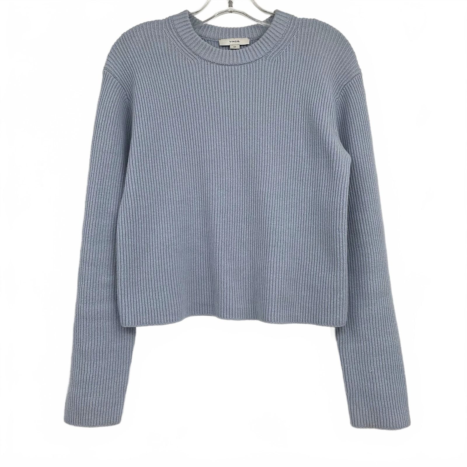 Vince Light Blue Shaker Rib Sweater