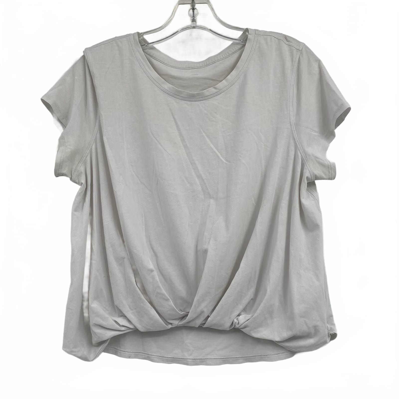 Lululemon White Gathered Front Tee