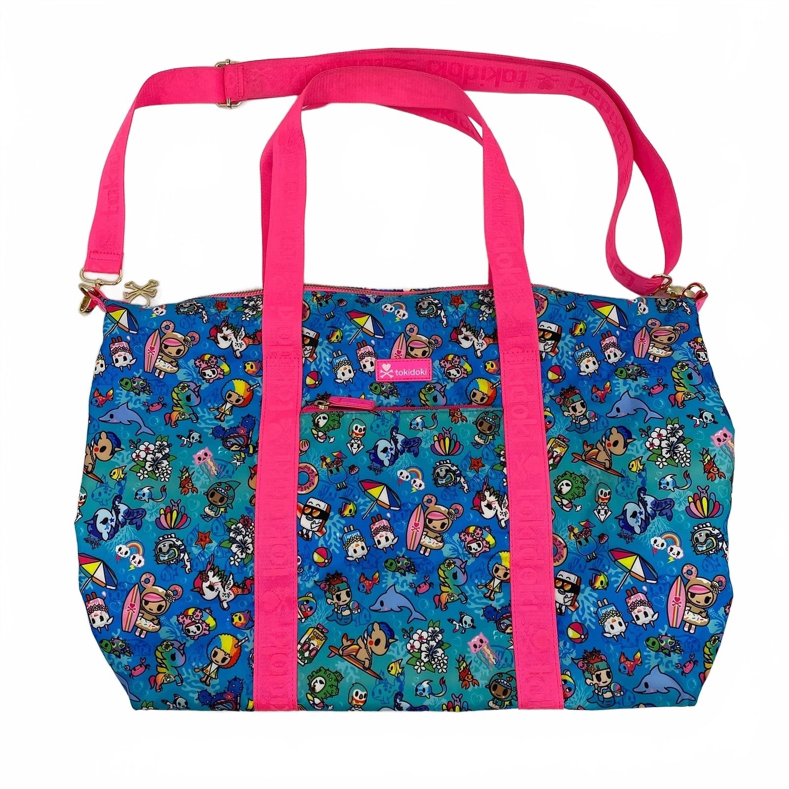 Tokidoki Blue Pink Patterned Tote Bag