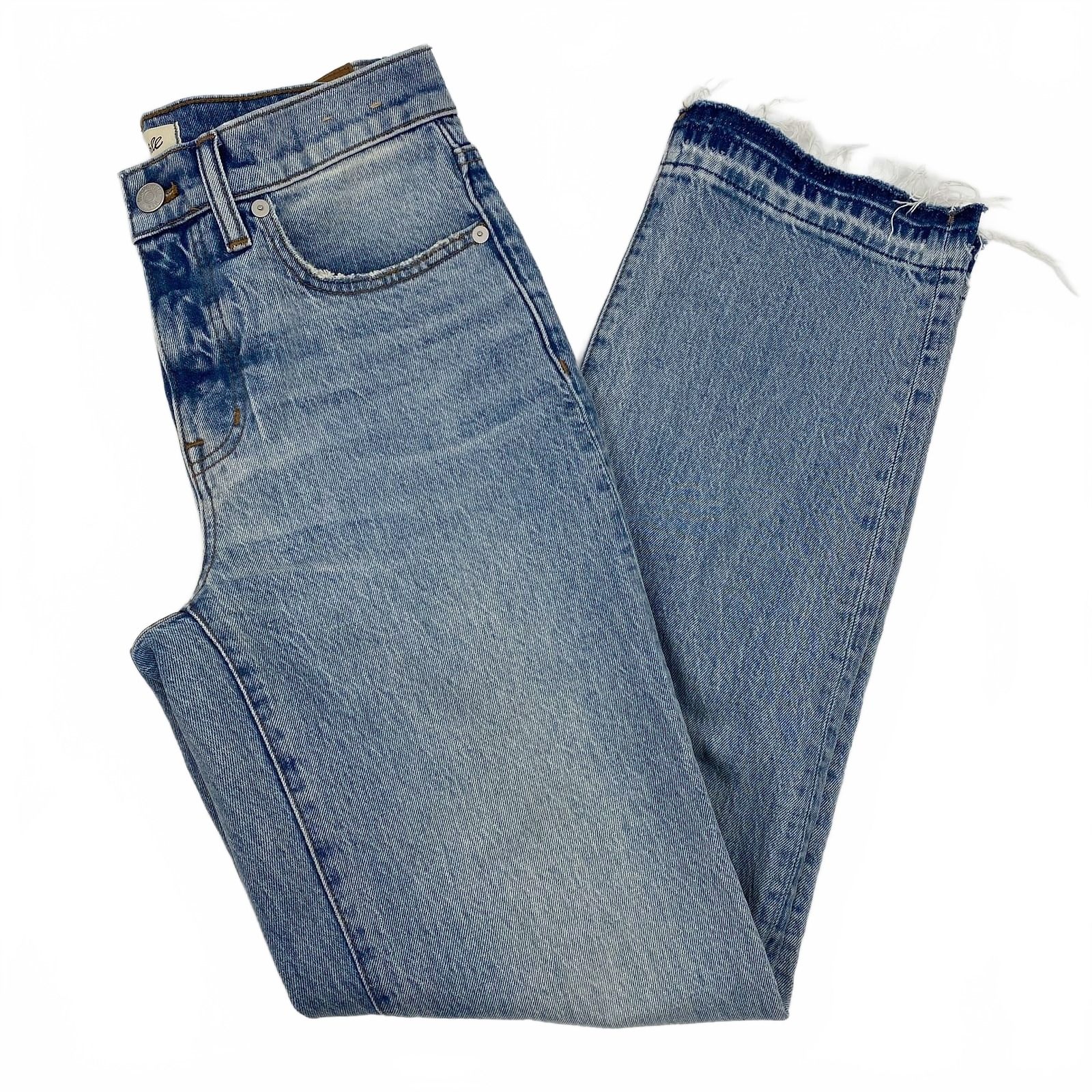 Madewell Light Wash Mid-Rise 90’s Straight Leg Jeans