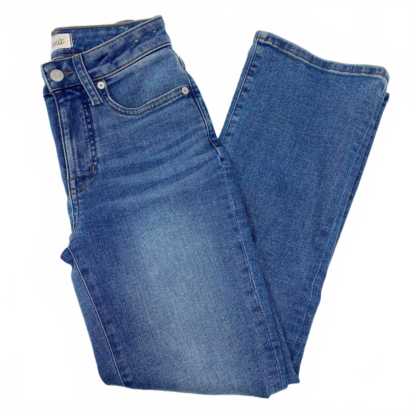 Madewell Medium Wash Kick Out Boot Cut Jeans