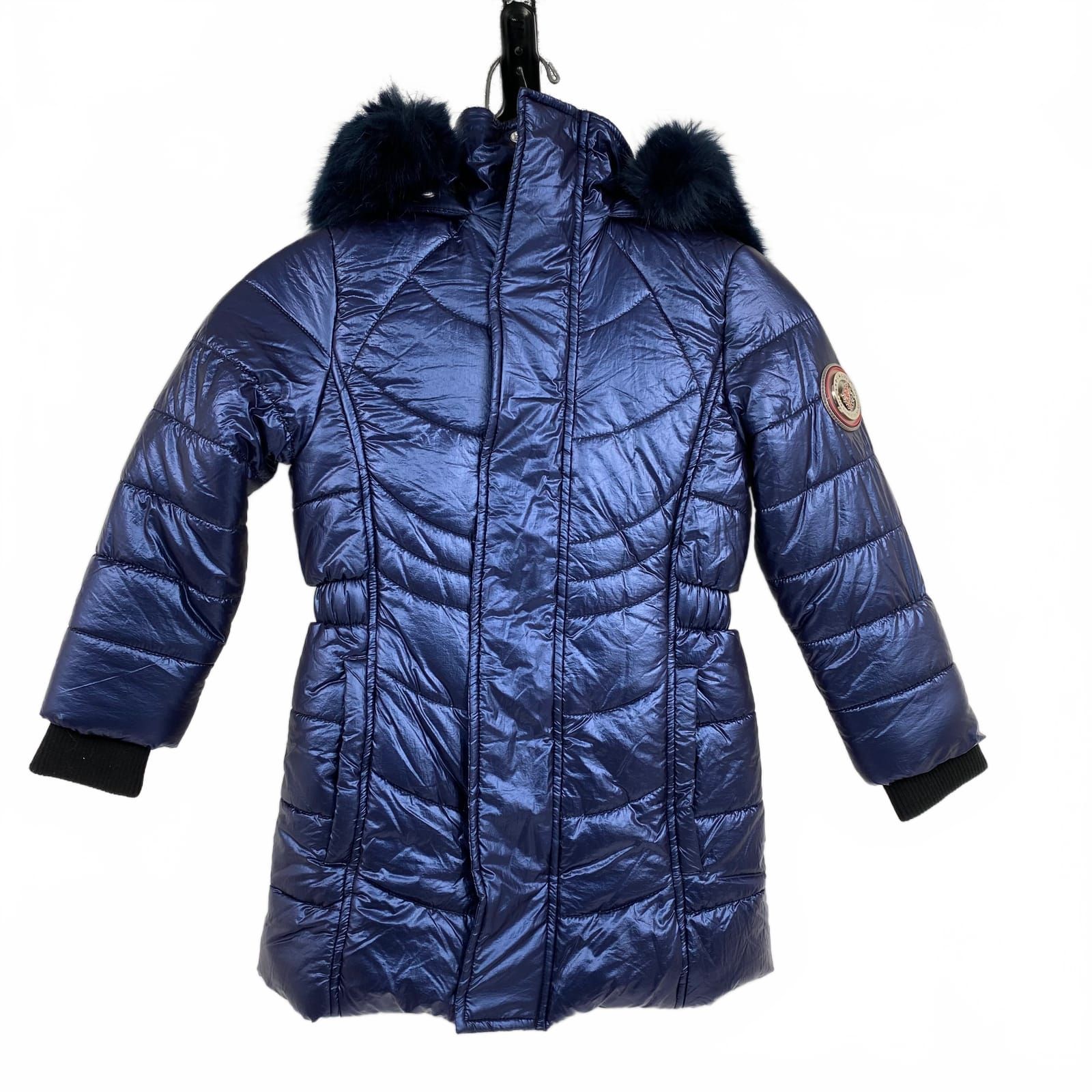 Andy & Evan Blue Nylon Puffer Jacket (3T)
