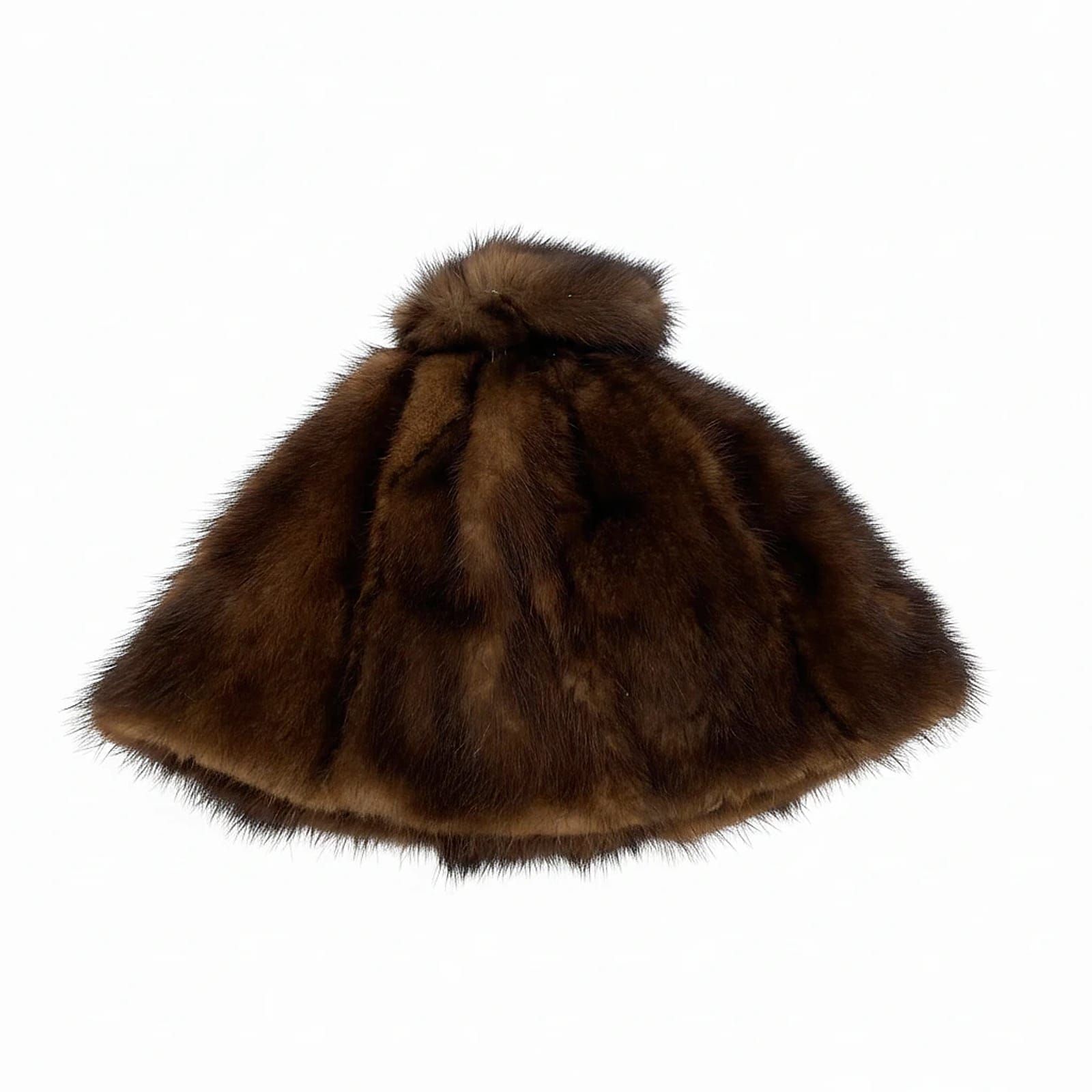 Vintage Brown Fur Beanie