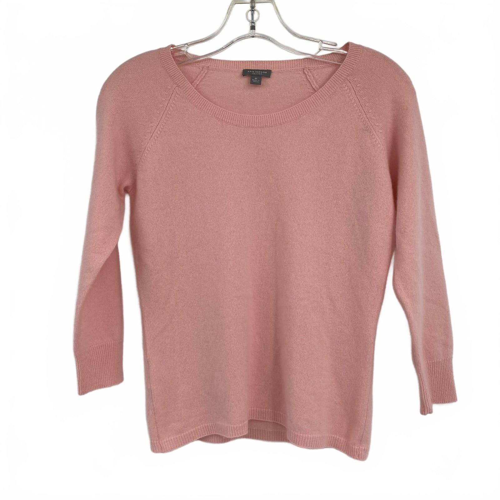 Ann Taylor Pink Cashmere Pullover