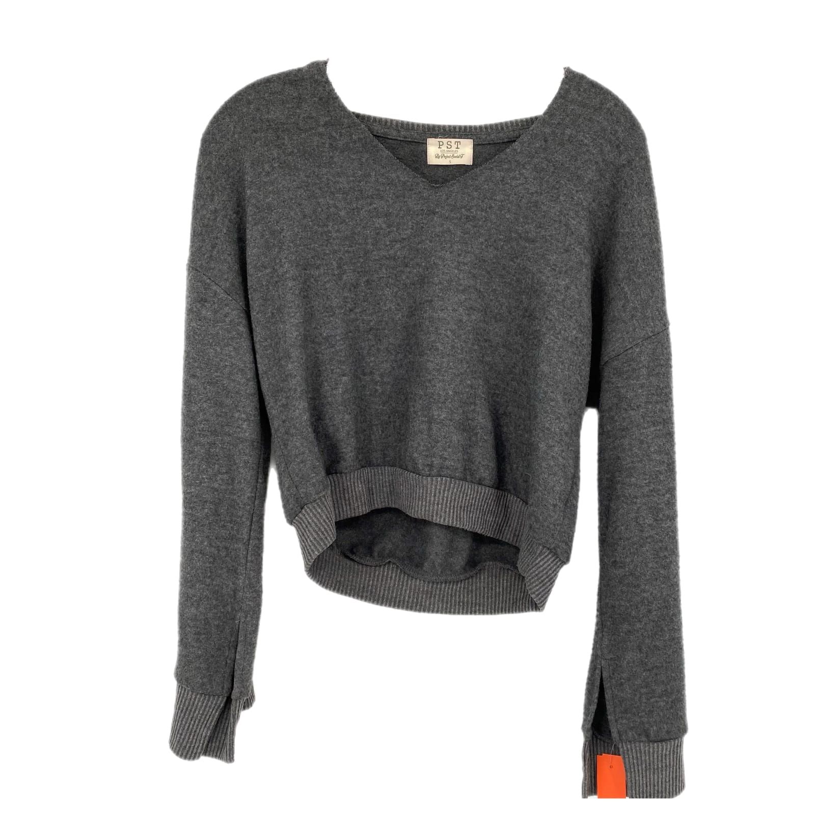 Project Social T Gray Flare Sleeve Sweater