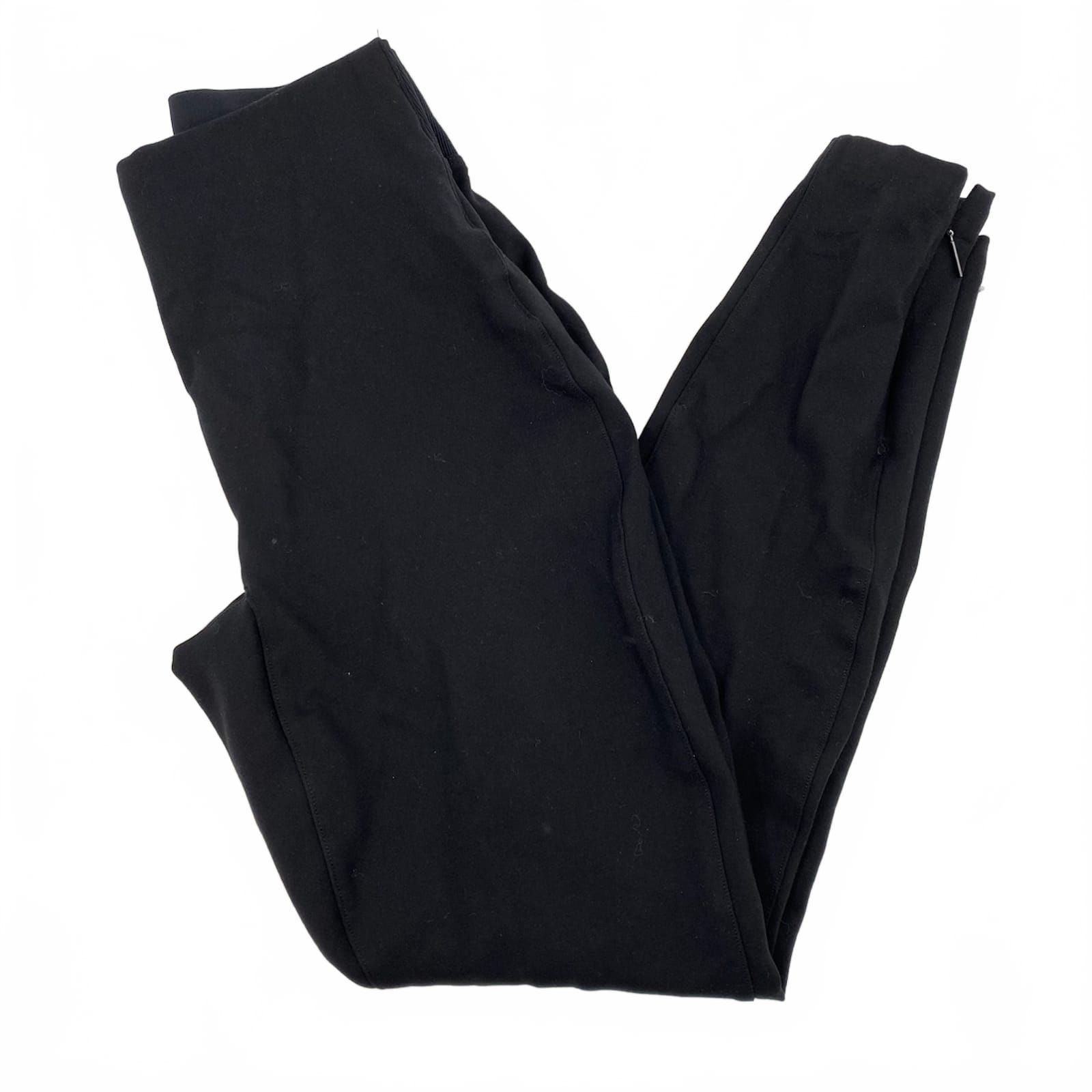 SPANX Black Zip Ankle Ponte Leggings