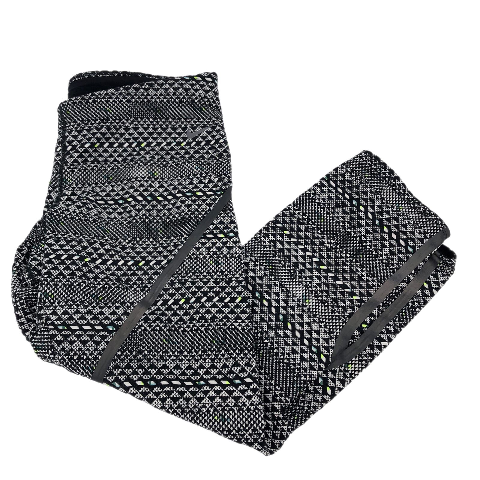 Nike Black and White Printed Leggings