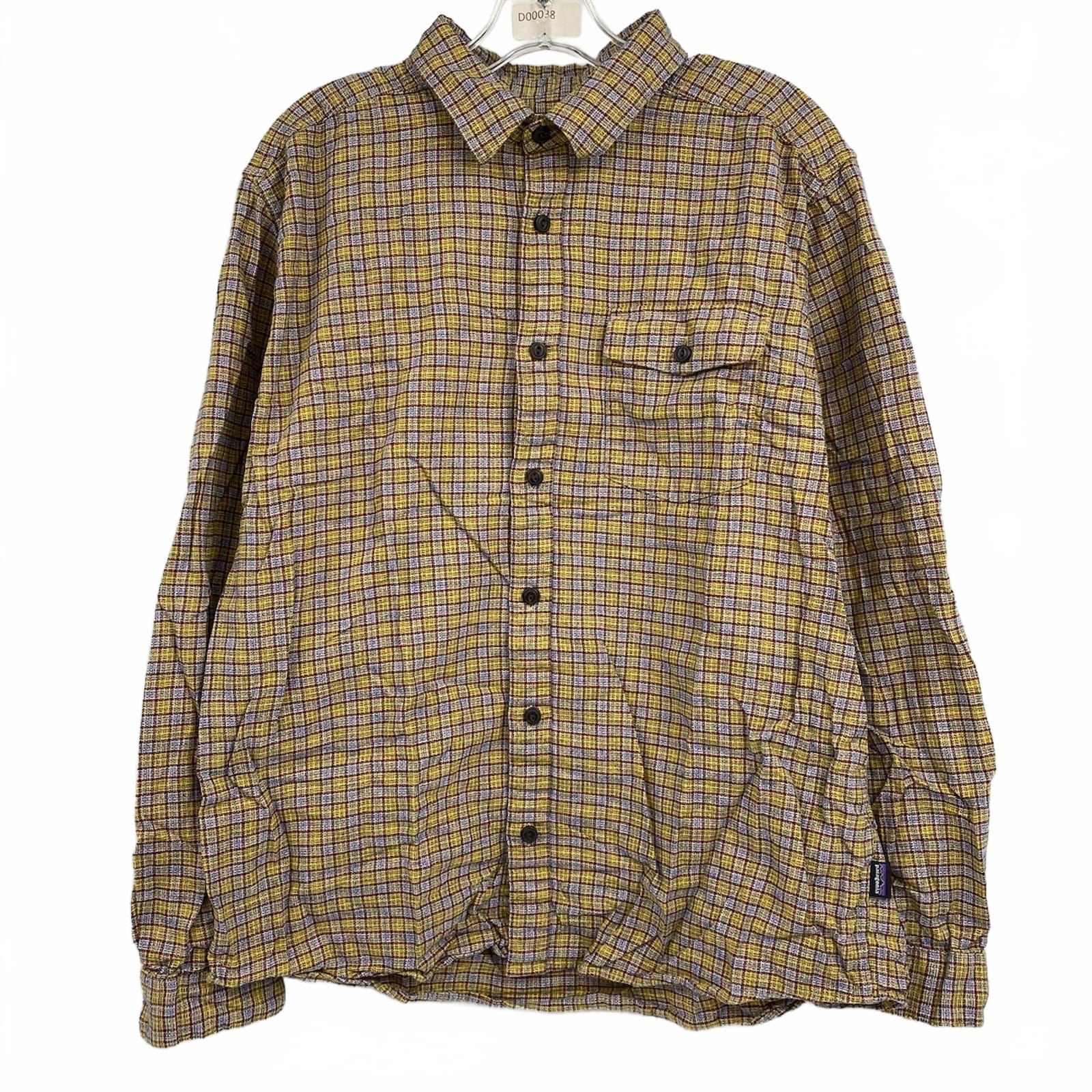 Patagonia Yellow Red Plaid Button Down Shirt