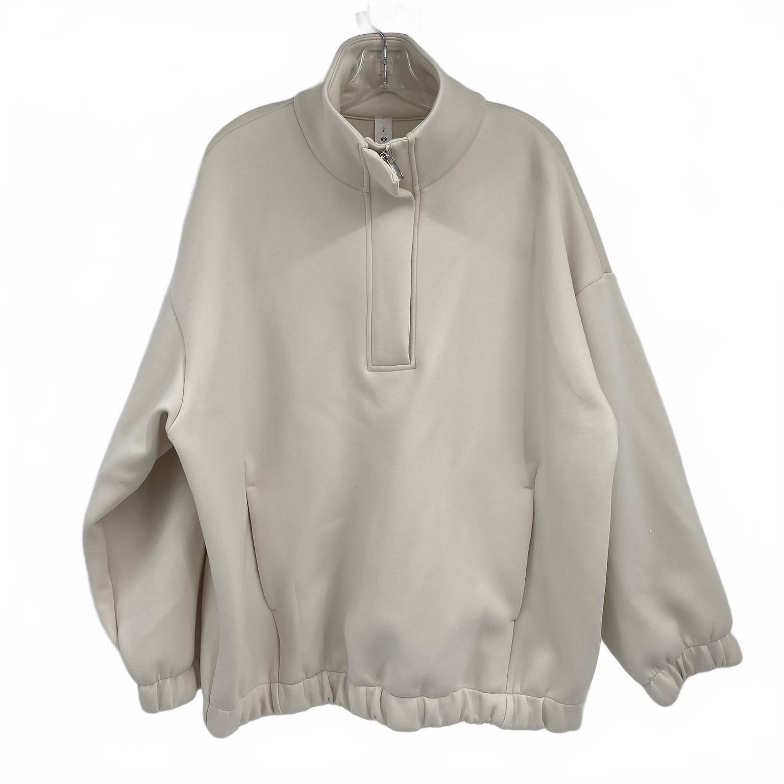 Lululemon Beige Sweatshirt Sleep spacer half zip